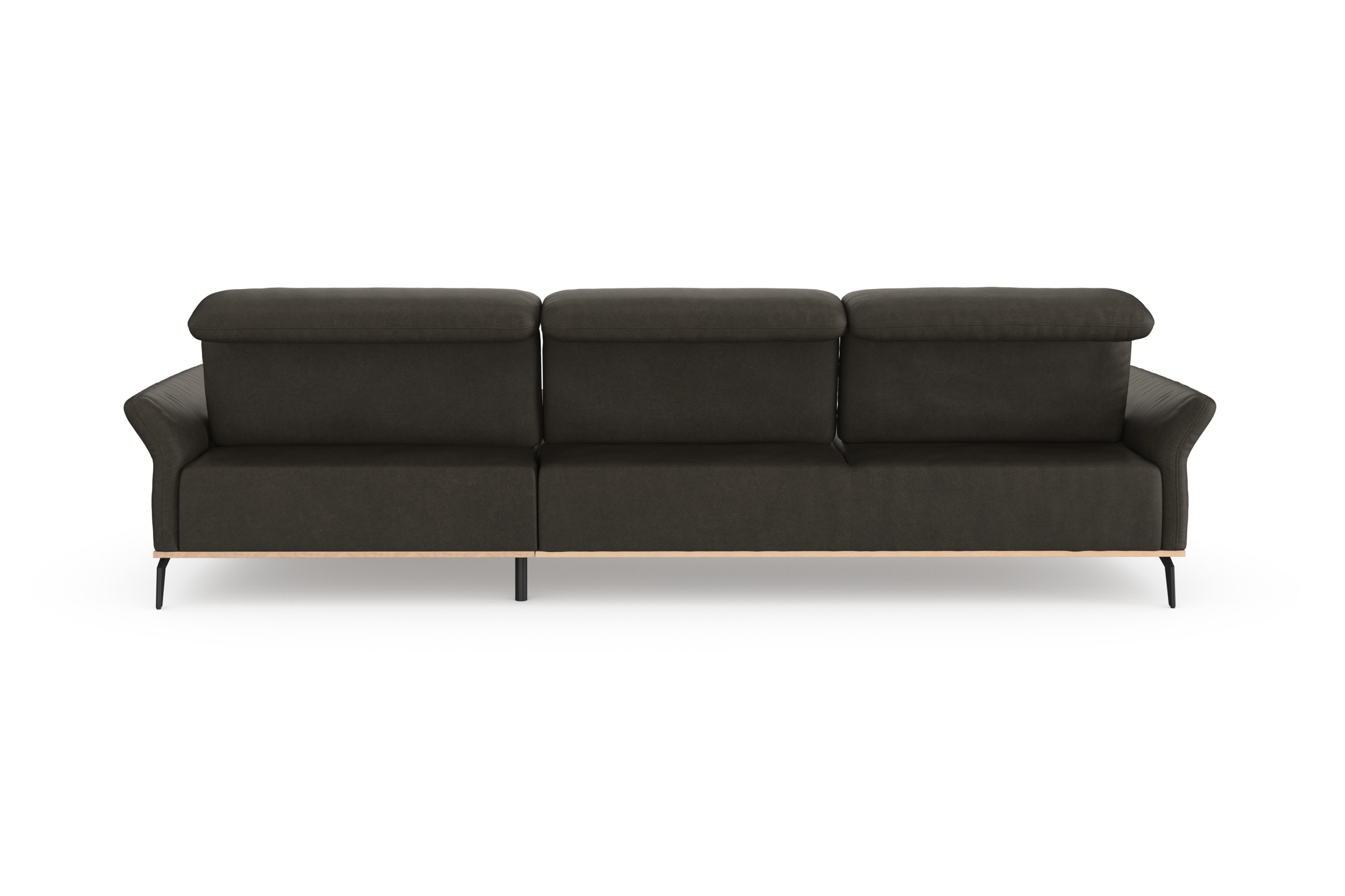 Places of Style Ecksofa »Fjord L-Form«, massiv, wahlweise mit Armlehnfunktion, Kopf- Sitztiefenverstellung