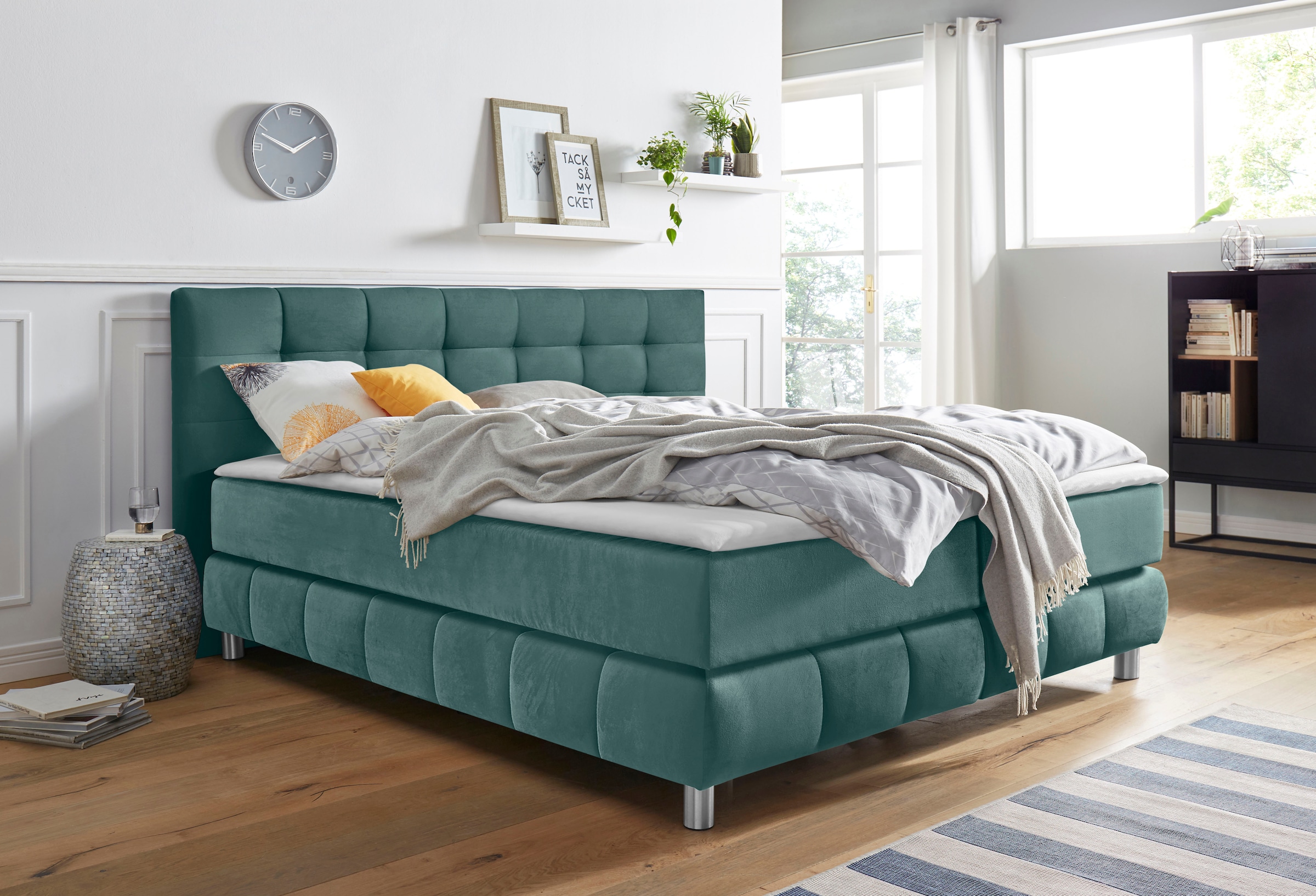 Home affaire Boxspringbett "Salo" incl. Topper, 6 Breiten, 2 Härtegrade, TF günstig online kaufen