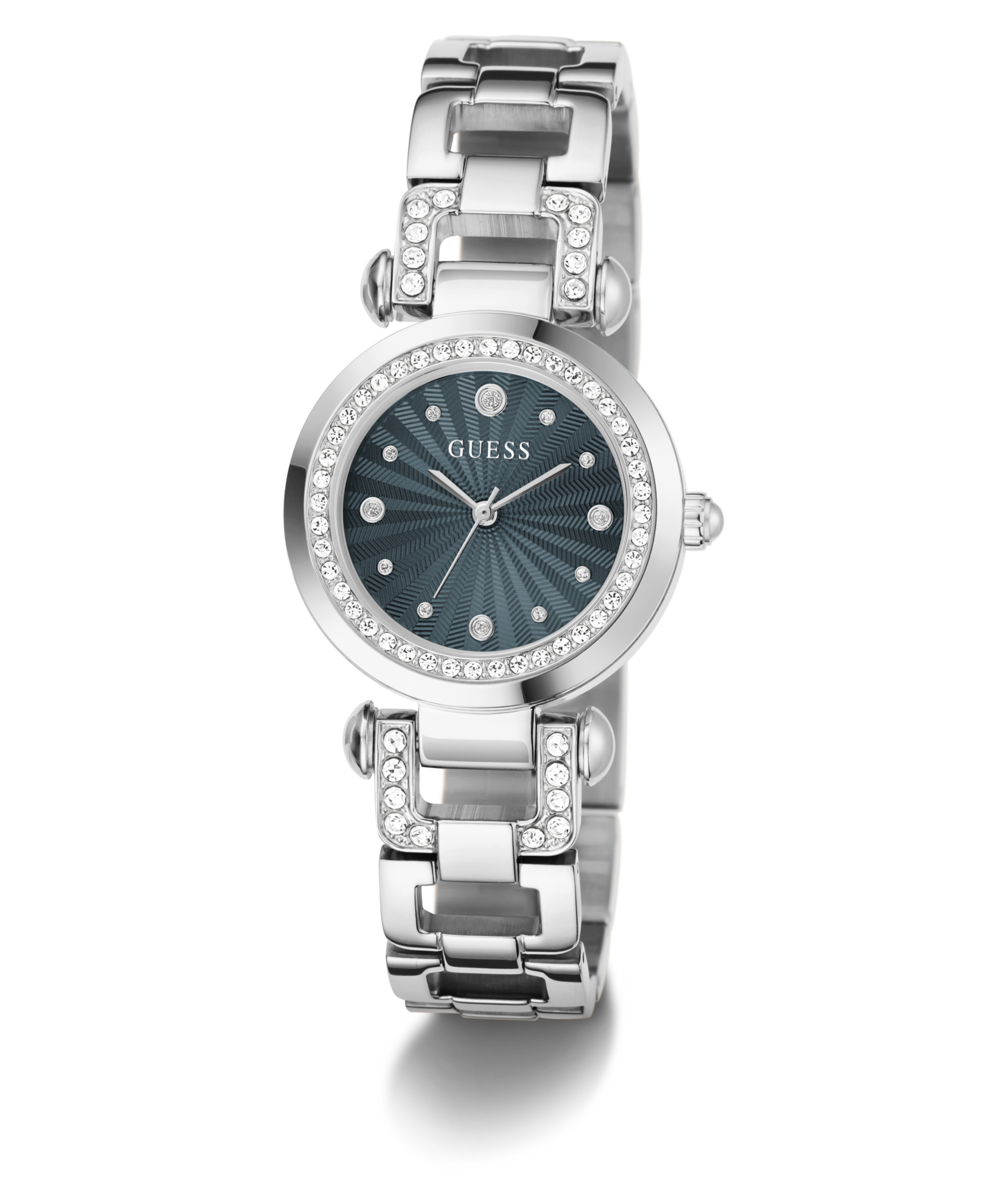 Guess Quarzuhr »GINGER« Armbanduhr, Damenuhr, Edelstahlarmband, analog