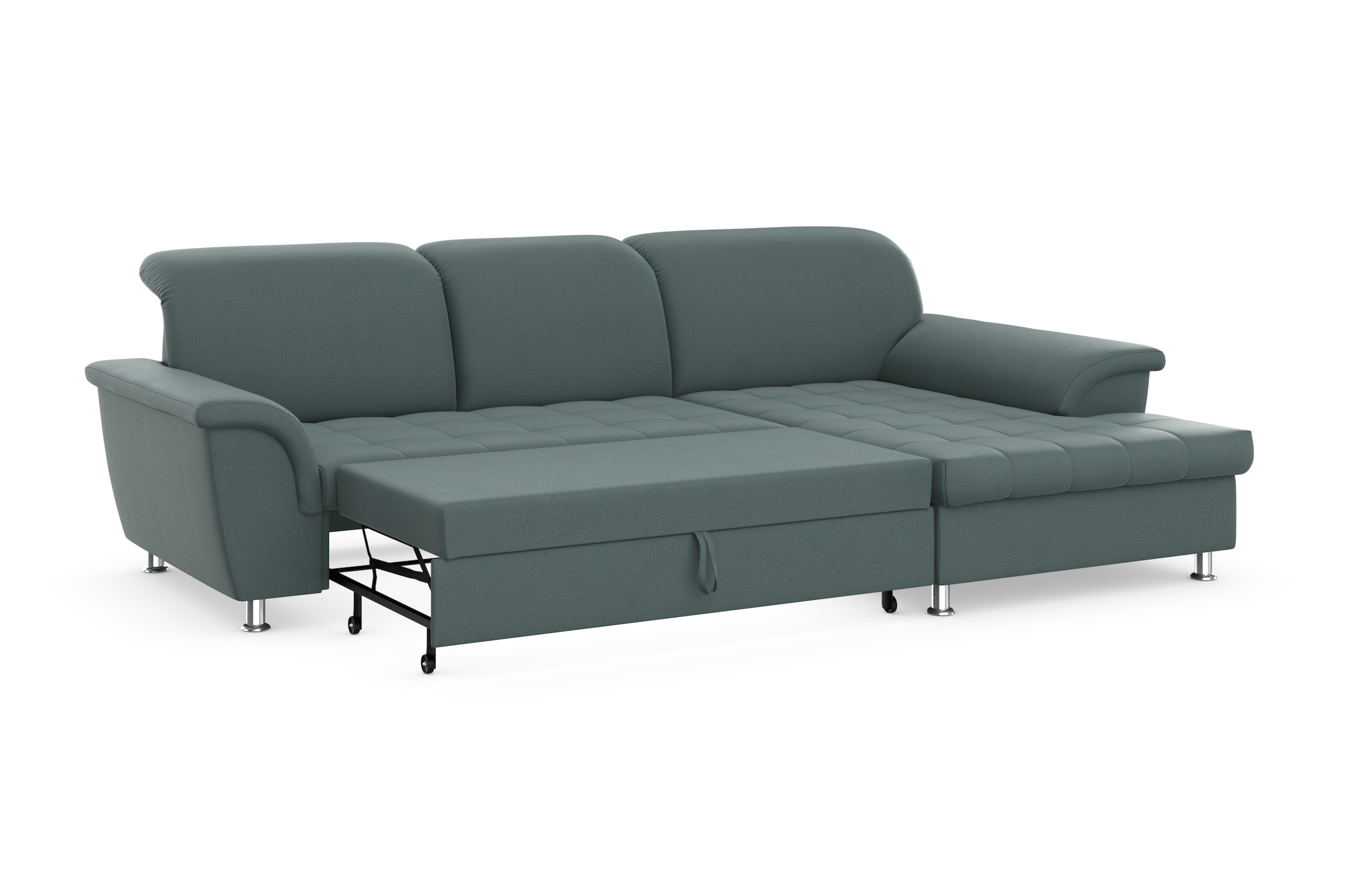 DOMO collection Ecksofa Franzi, wahlweise mit Bettfunktion, Bettkasten und Kopfteilverstellung