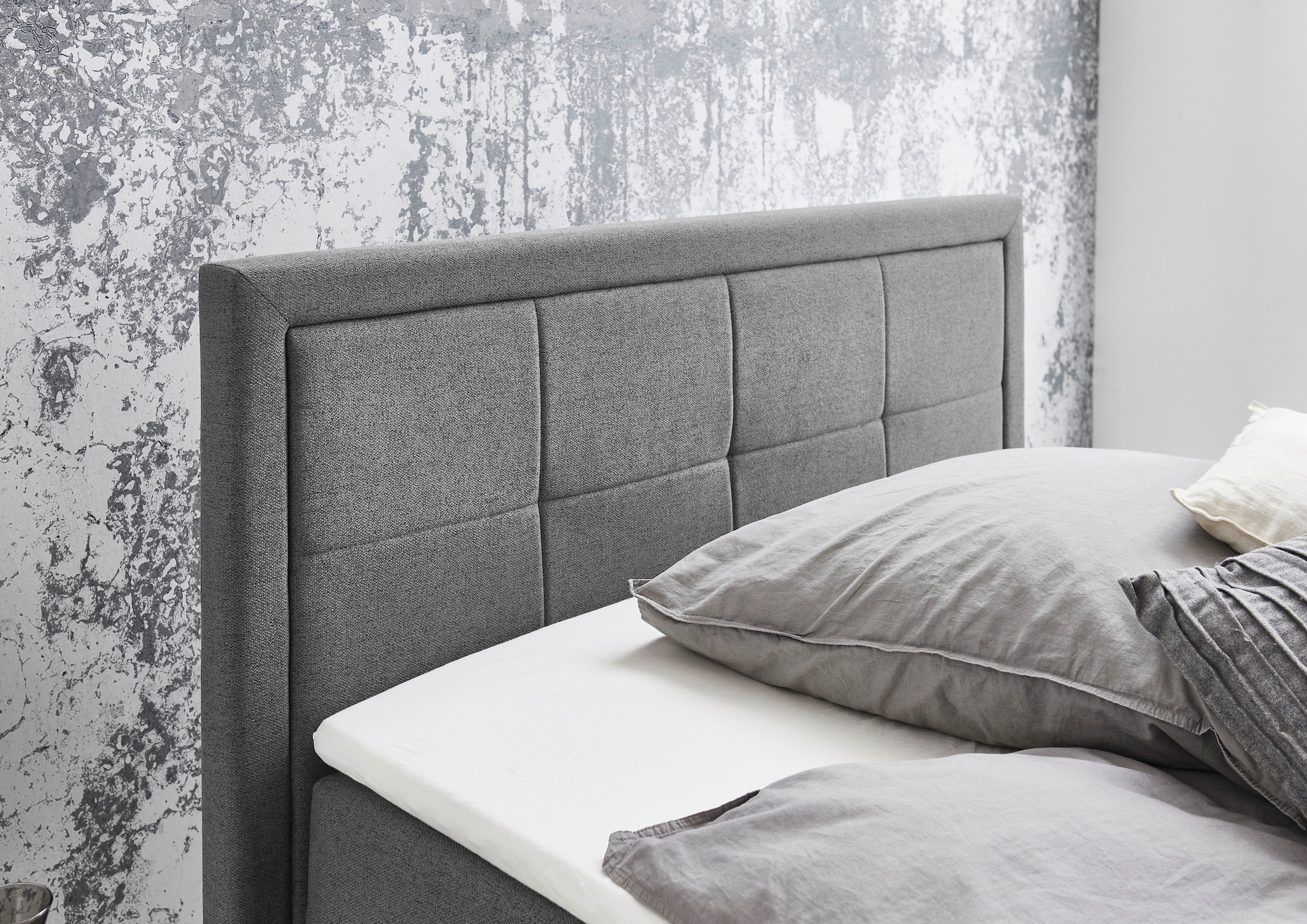 Home affaire »Fergus inkl. Bettkasten und Topper, Breite 120cm« mit Metallfuß in Chromoptik