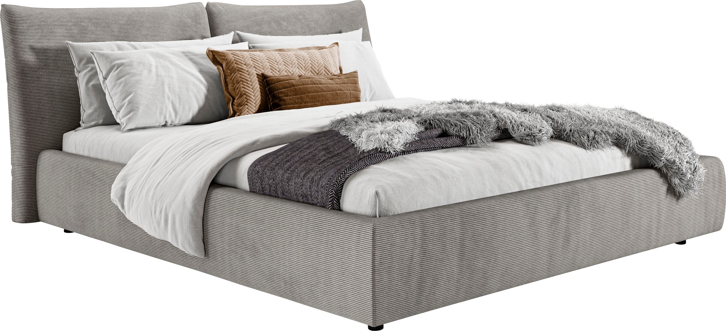 Home affaire "Priora in 4 Breiten bis 200cm" auch in NaturLEDER, Cord, belastbar bis 280kg, auch Überlänge 220 cm