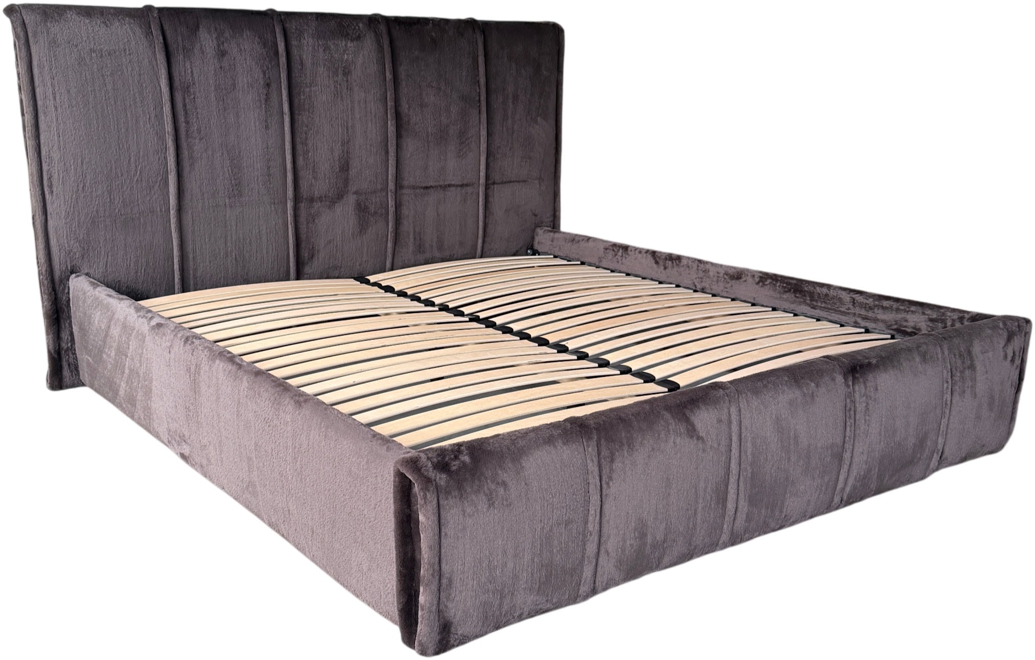 OTTO home Polsterbett »EVELLINA in der Größe 180x200 cm, mit Fellimitat bezogen« wahlweise mit Lattenrost und King-Matratze (28cm)