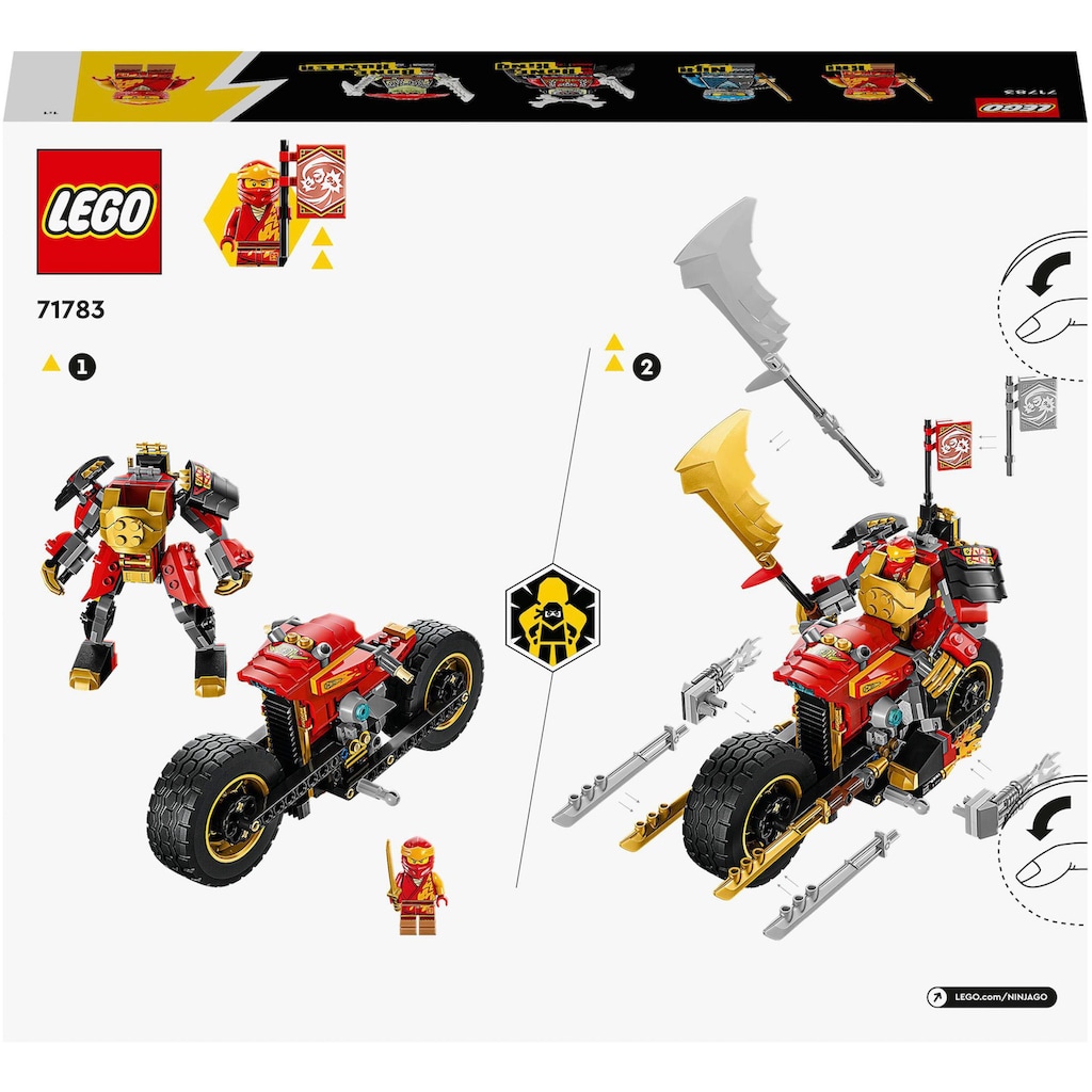 LEGO® Konstruktionsspielsteine »Kais Mech-Bike EVO (71783), LEGO® NINJAGO«, (312 St.)
