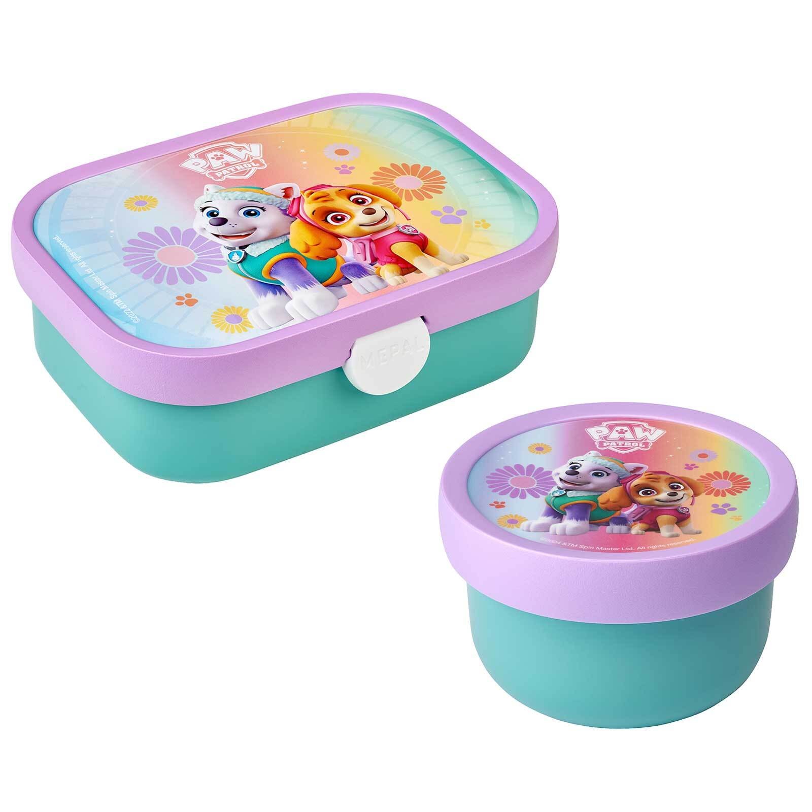 Mepal Lunchbox "Obst- und Bentobox Paw Patrol Girls Campus 300 & 750 ml türkis-lila"