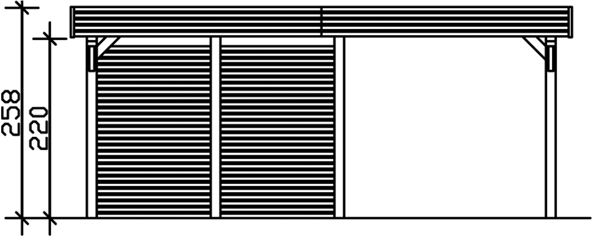 Skanholz Doppelcarport »Spessart«, 550 cm, Anthrazit