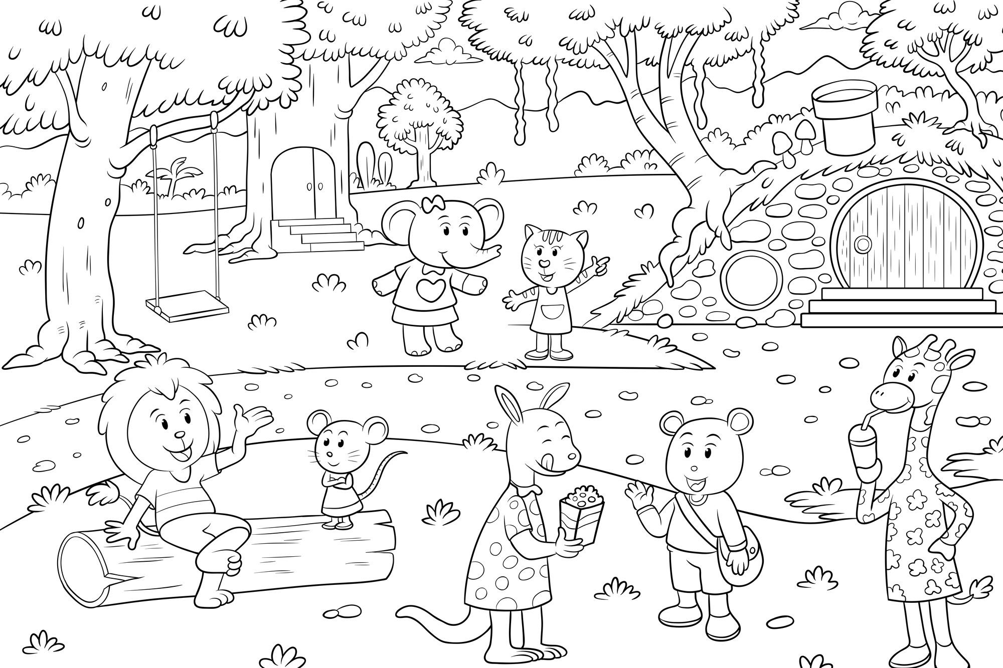 queence Bild "Wildtiere" Affen  Affenbilder  Baum  Baumbilder  Bär  Bären günstig online kaufen