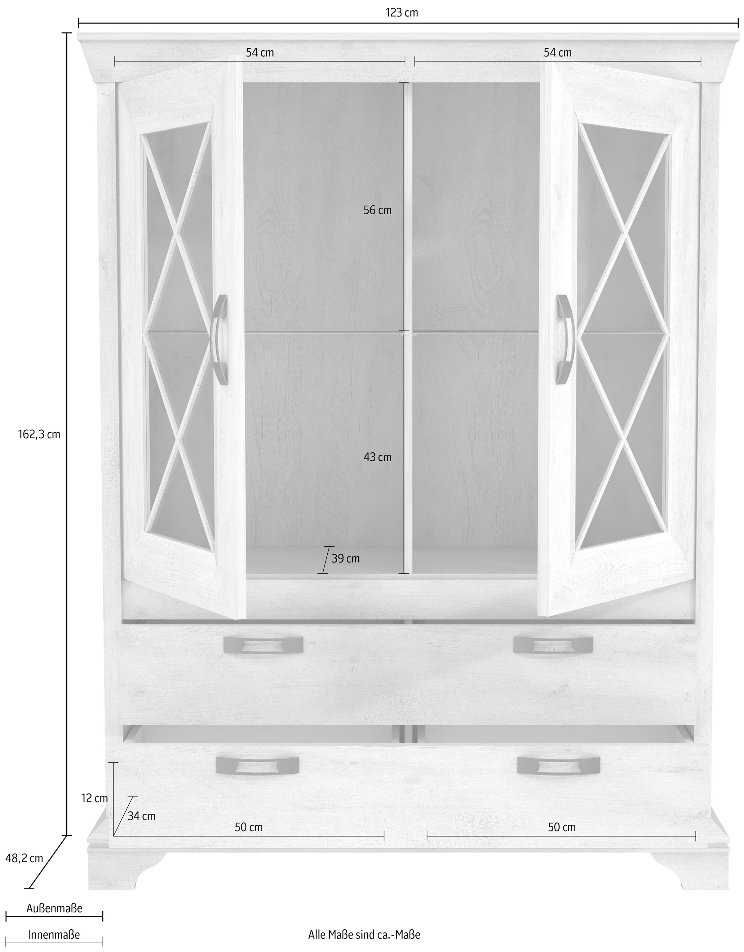 FORTE Highboard »Kashmir«, Breite 123 cm