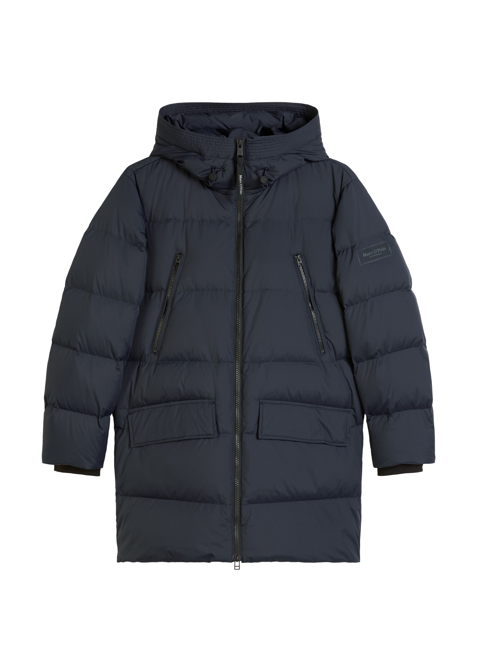 Marc O'Polo Daunenjacke, mit Kapuze, Pufferjacke, regular fit, eingesetzte, elastische Ärmelabschlüsse