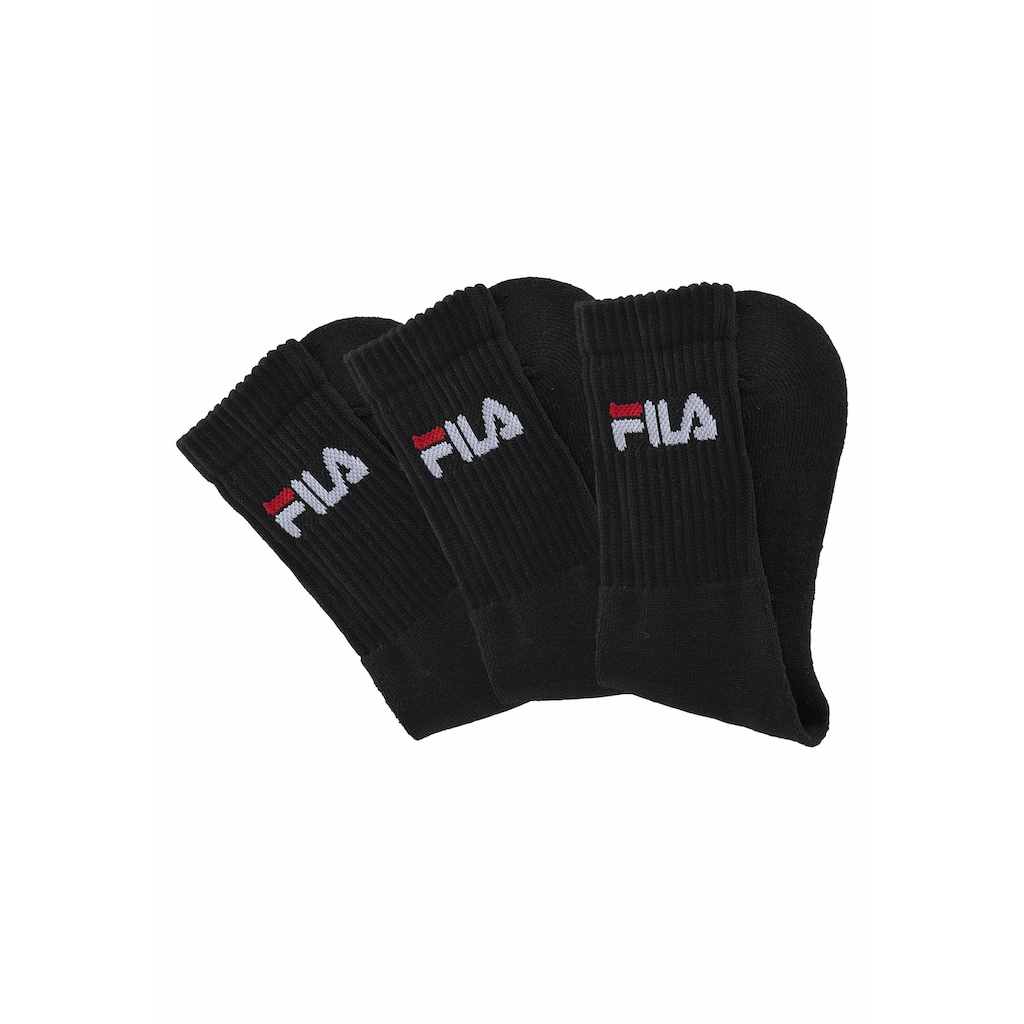 Fila Tennissocken, (3 Paar), mit verstärkten Belastungszonen