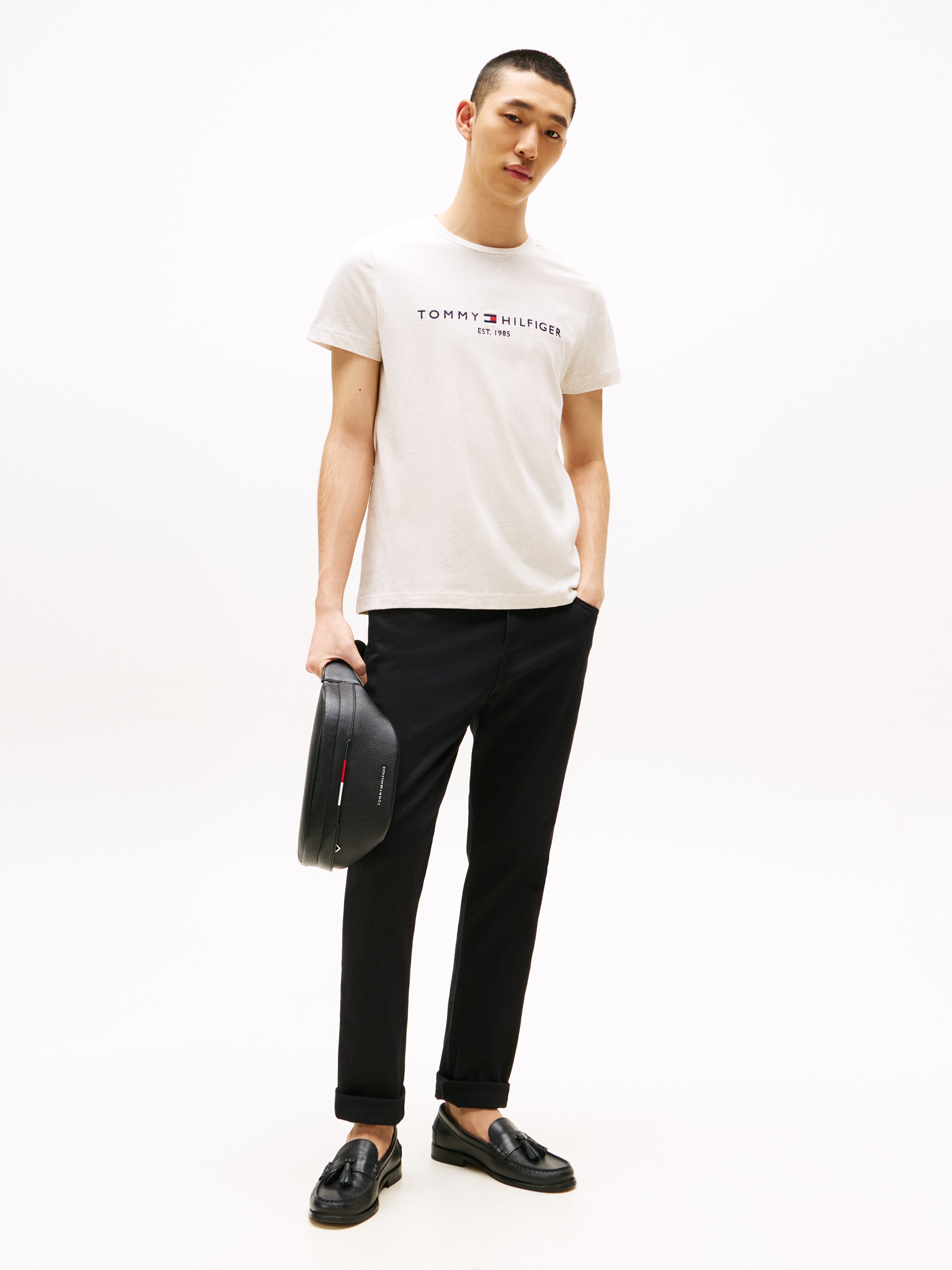 Tommy Hilfiger T-Shirt "TOMMY LOGO TEE", aus reiner, nachhaltiger Baumwolle günstig online kaufen