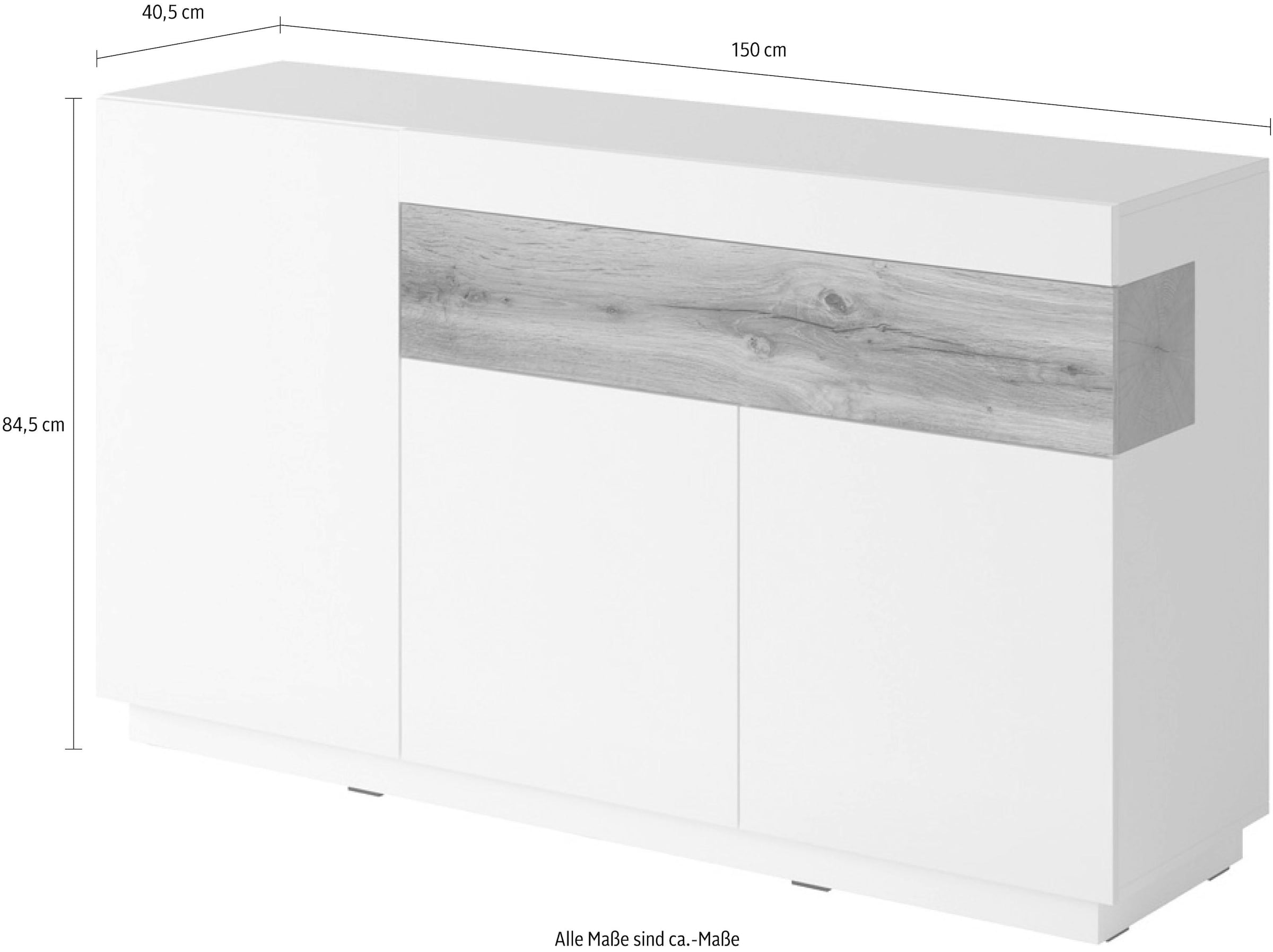 INOSIGN Sideboard »SILKE«, Breite 150 cm