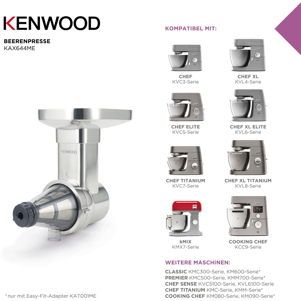 KENWOOD Beerenpressenaufsatz »KAX644ME«