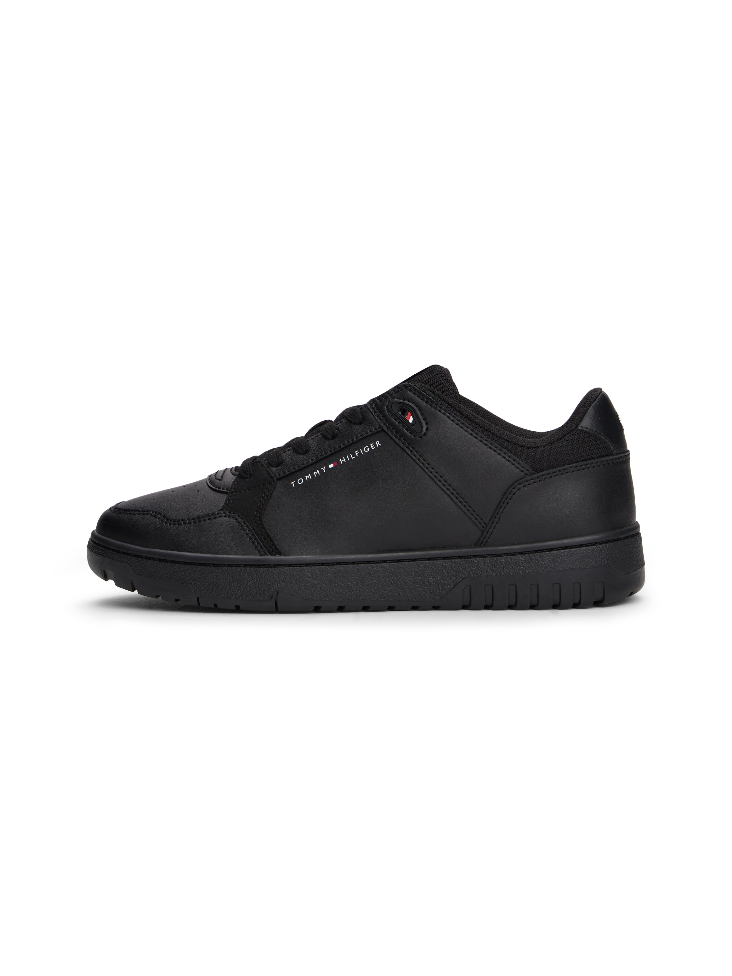 Tommy Hilfiger Sneaker »TH BASKET CORE LITE LTH MIX«, Freizeitschuh, Halbschuh, Schnürschuh mit Logoschriftzug