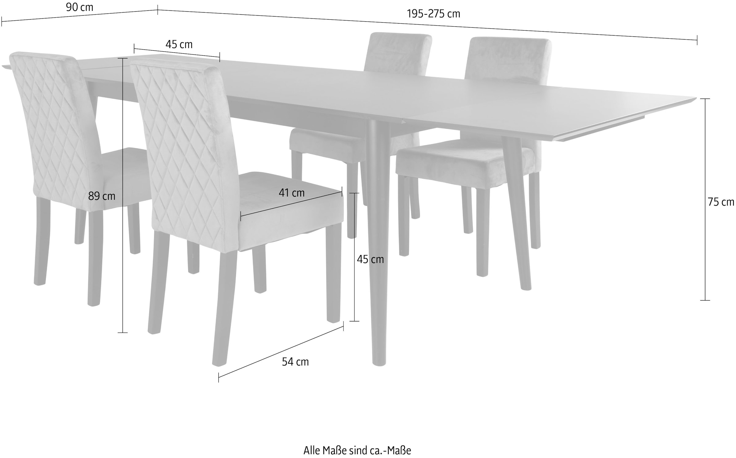 Homexperts | 5 tlg.), BAUR mit Essgruppe »Odense«, ausziehbarem (Set, bestellen Tisch