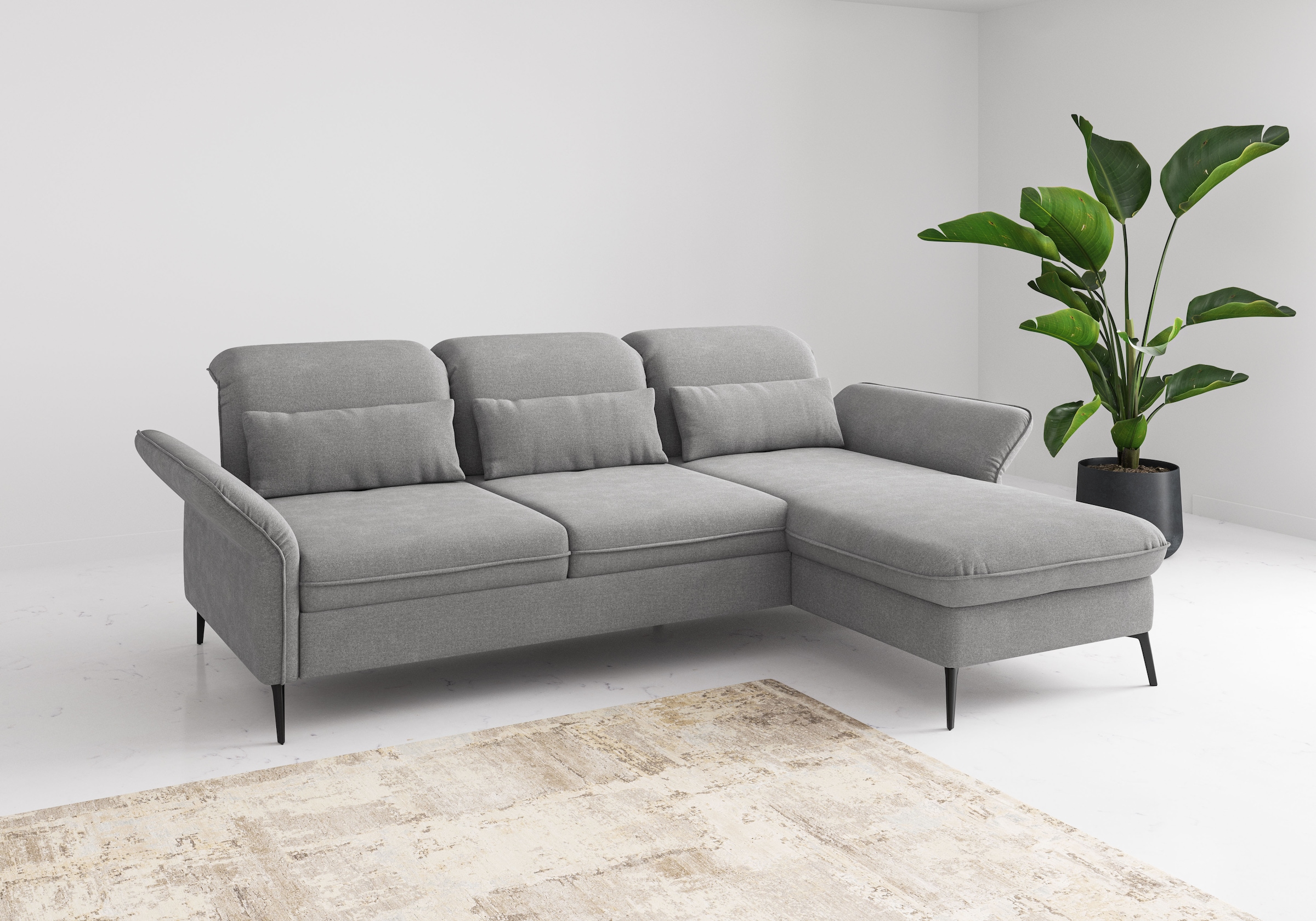 sit&more Ecksofa "Emely, inkl. Sitztiefenverstellung" wahlweise mit Bettfun günstig online kaufen