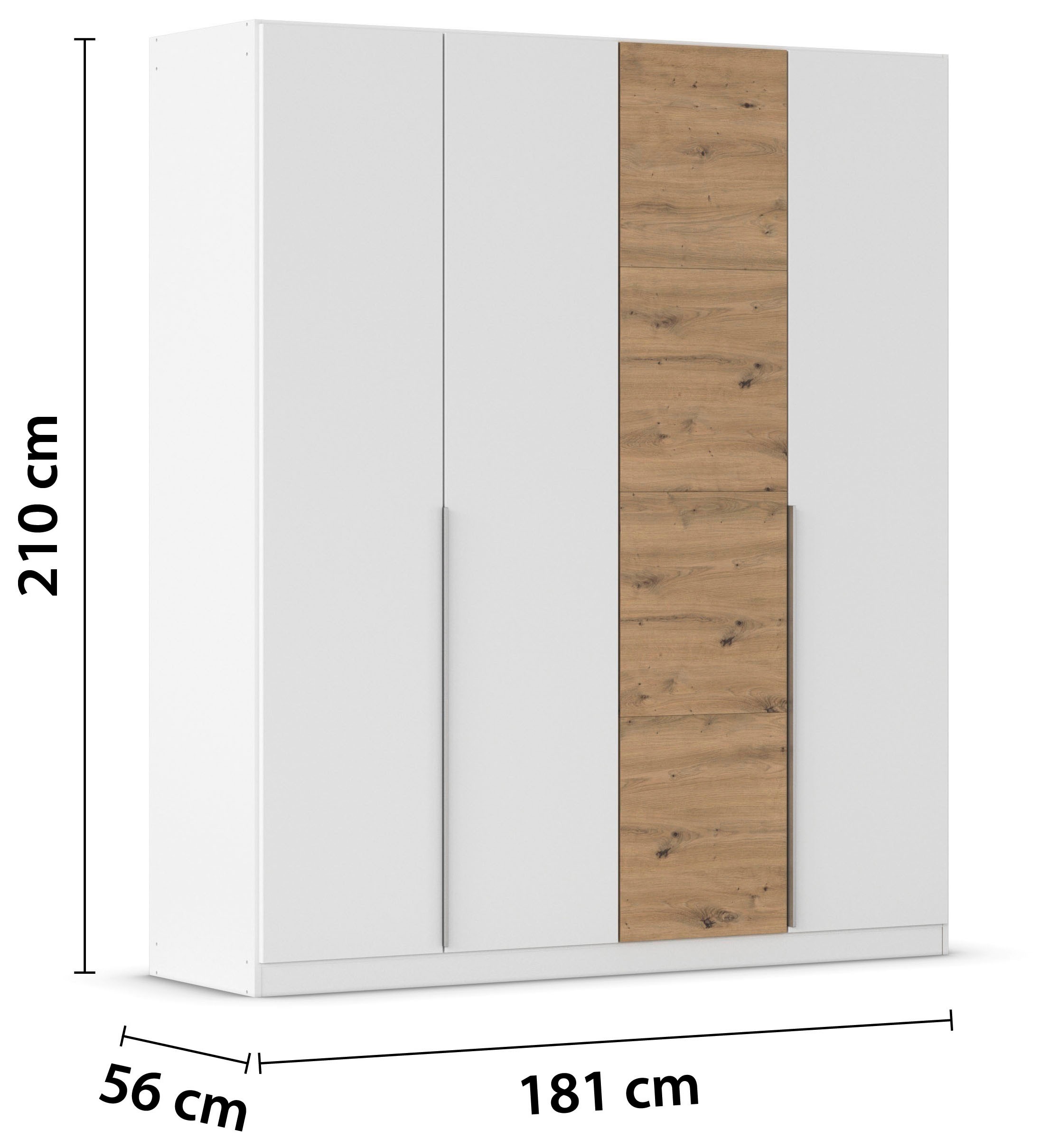 rauch Drehtürenschrank »Bellezza« inkl. Schubkasteneinsatz, Wäscheeinteilung und weiterem Zubehör