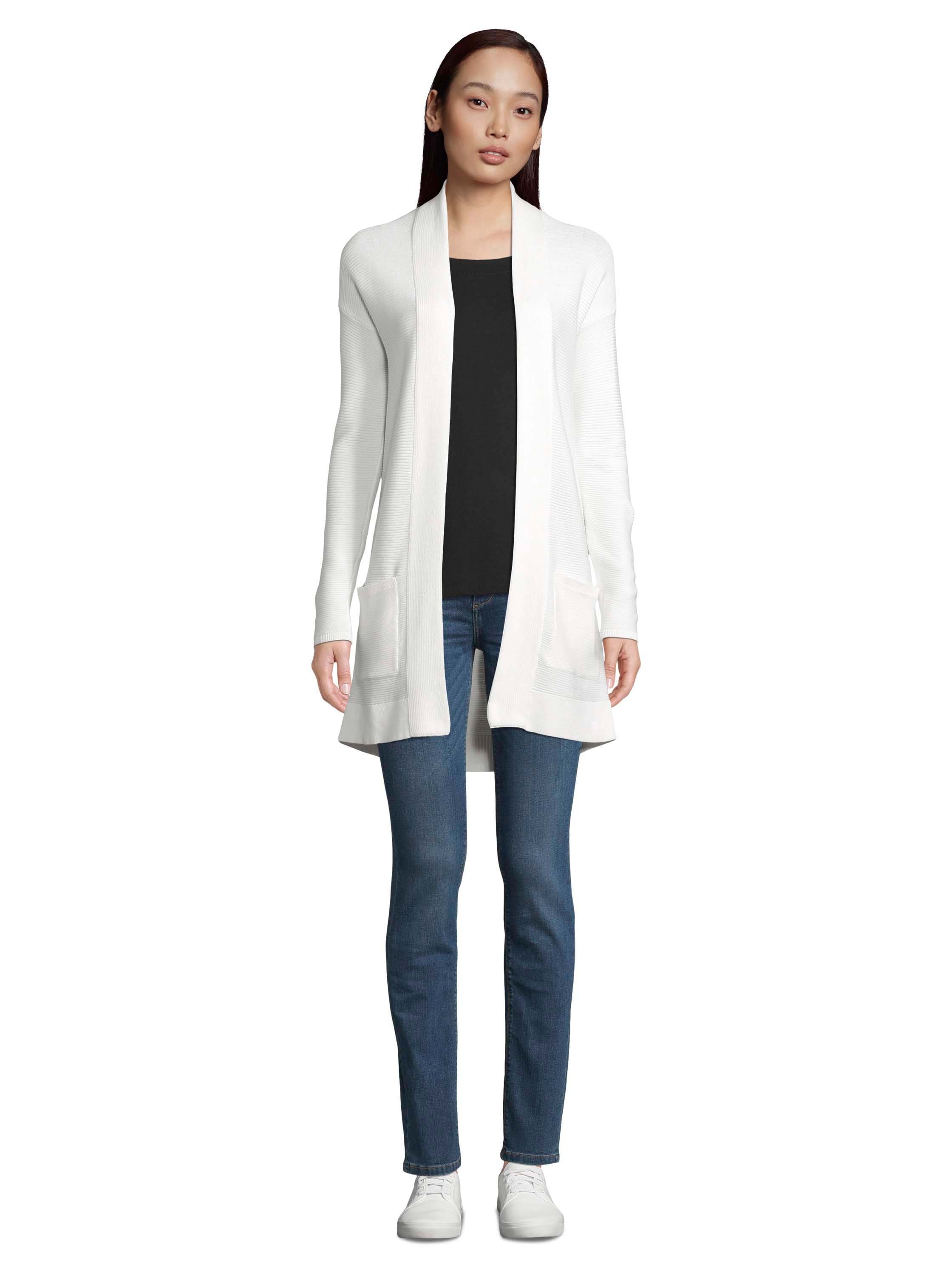 TOM TAILOR Longstrickjacke, aus Rippstrick mit aufgesetzten Taschen