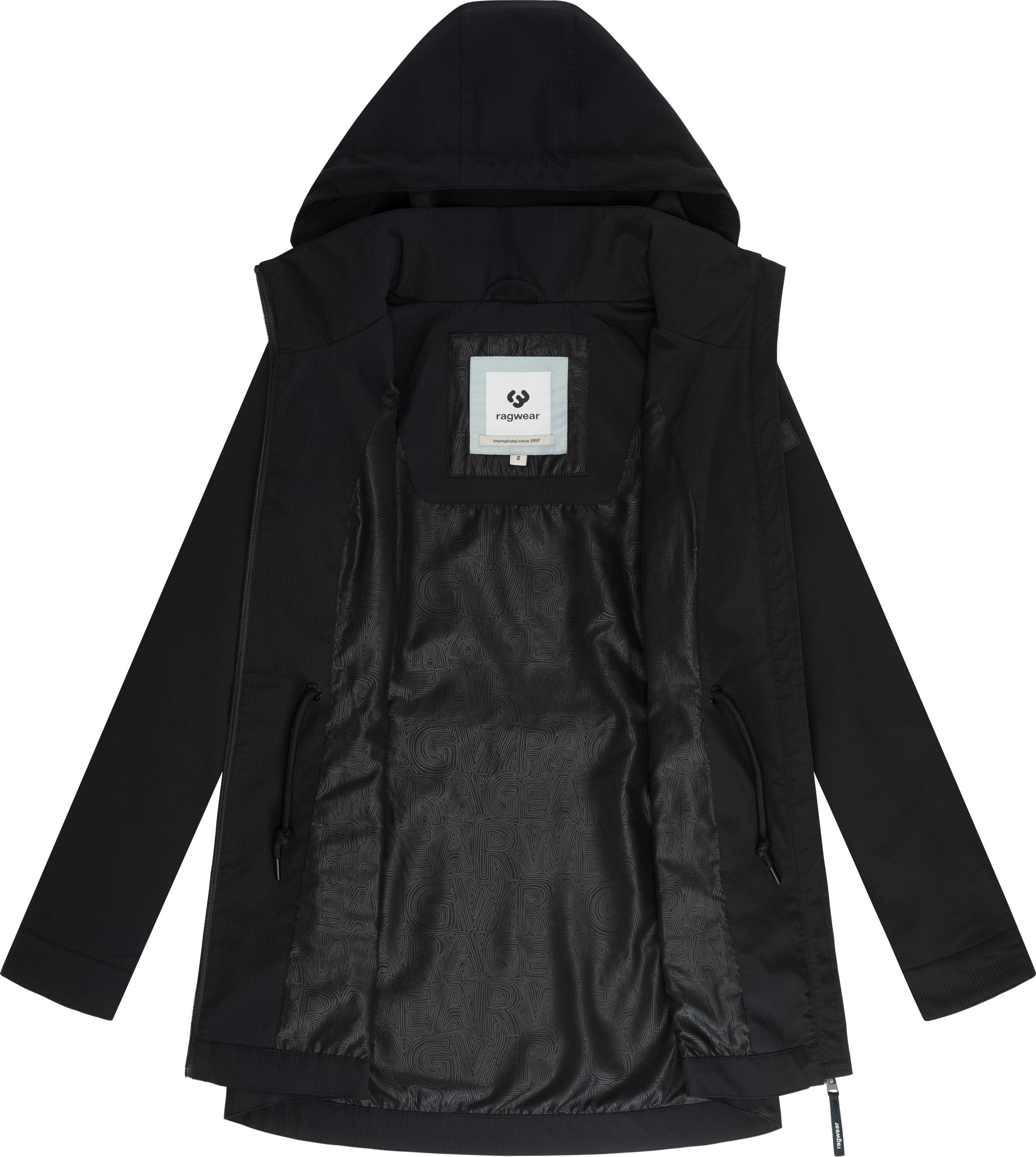 Ragwear Kurzmantel »Dakkota B«, Übergangsjacke wasserdicht mit feiner Rillenstruktur