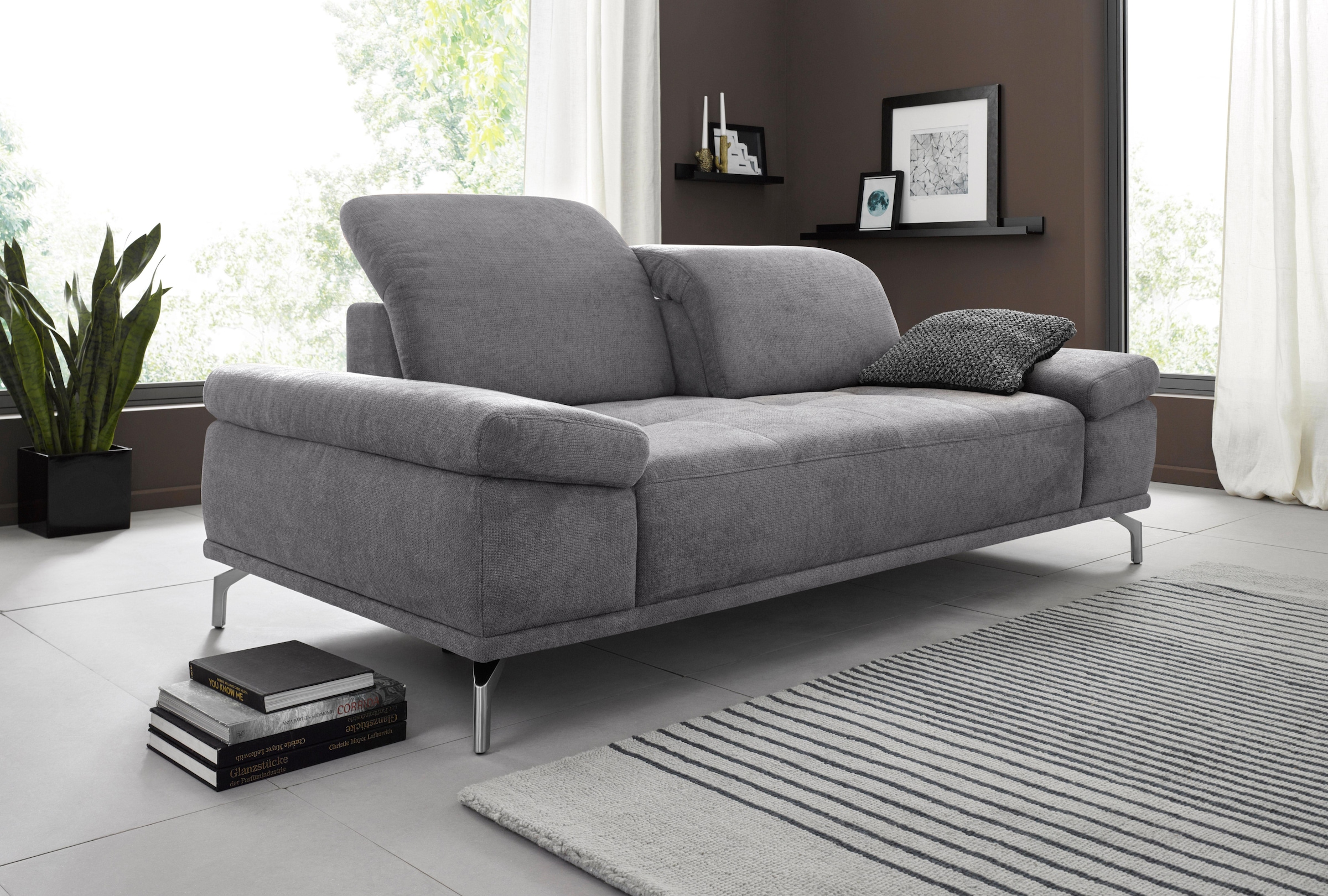 Home affaire 3-Sitzer "Caluna" mit Sitztiefen- und Kopfteilverstellung günstig online kaufen