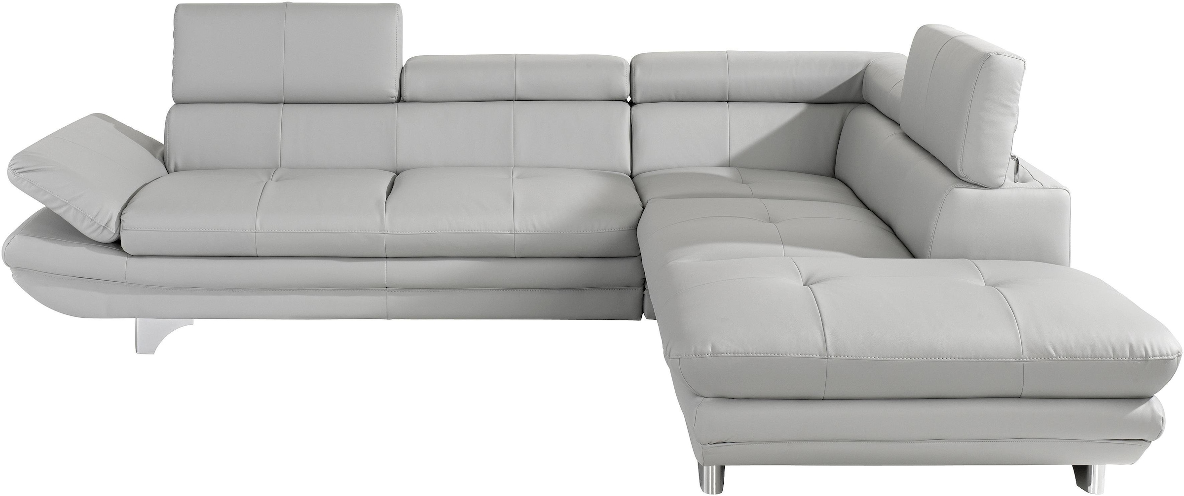COTTA Polstergarnitur »Enterprise L-Form« Set,  Set bestehend aus: Ecksofa mit Arm- & Kopfteilverstellung & Hocker