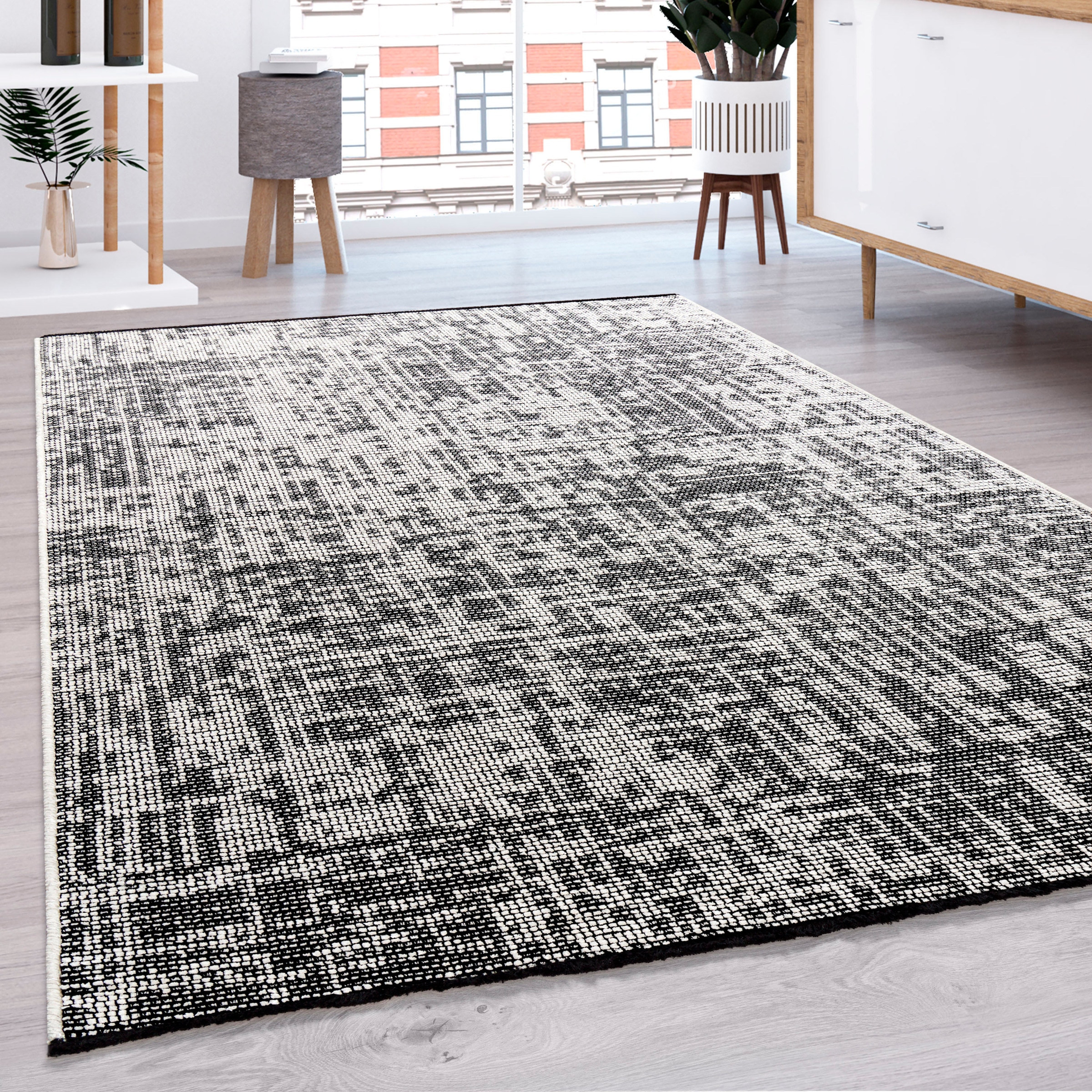 Paco Home Teppich "Melbourne 690" rechteckig 4 mm Höhe Flachgewebe, moderne günstig online kaufen