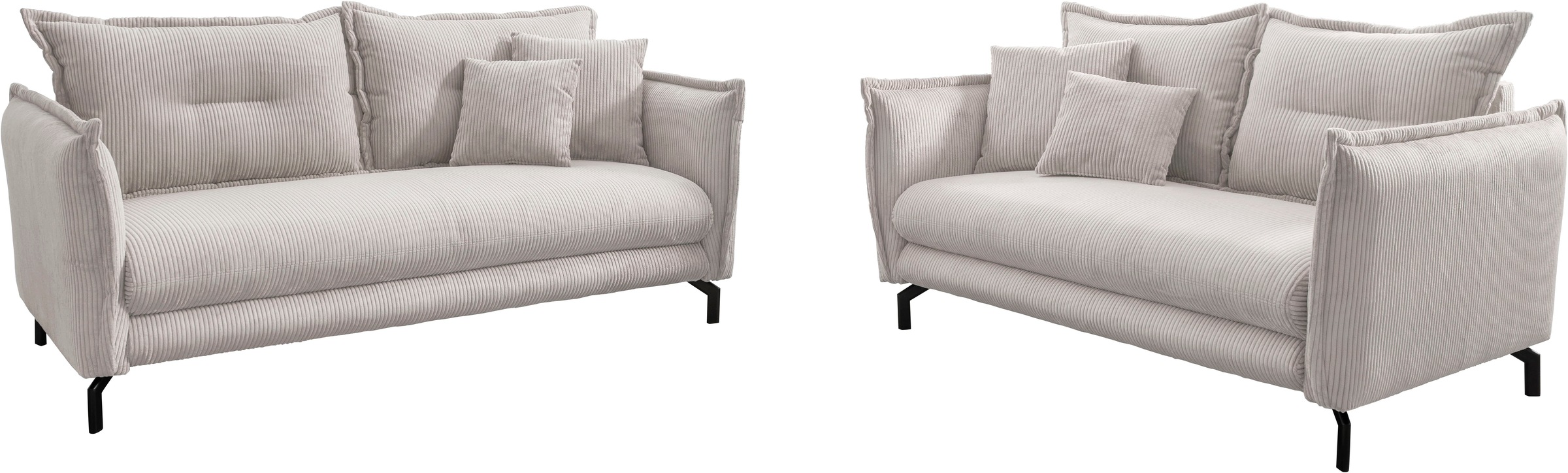 Home affaire Sitzgruppe »LAVA« 3-Sitzer und 2-Sitzer, 2 tlg. tlg.