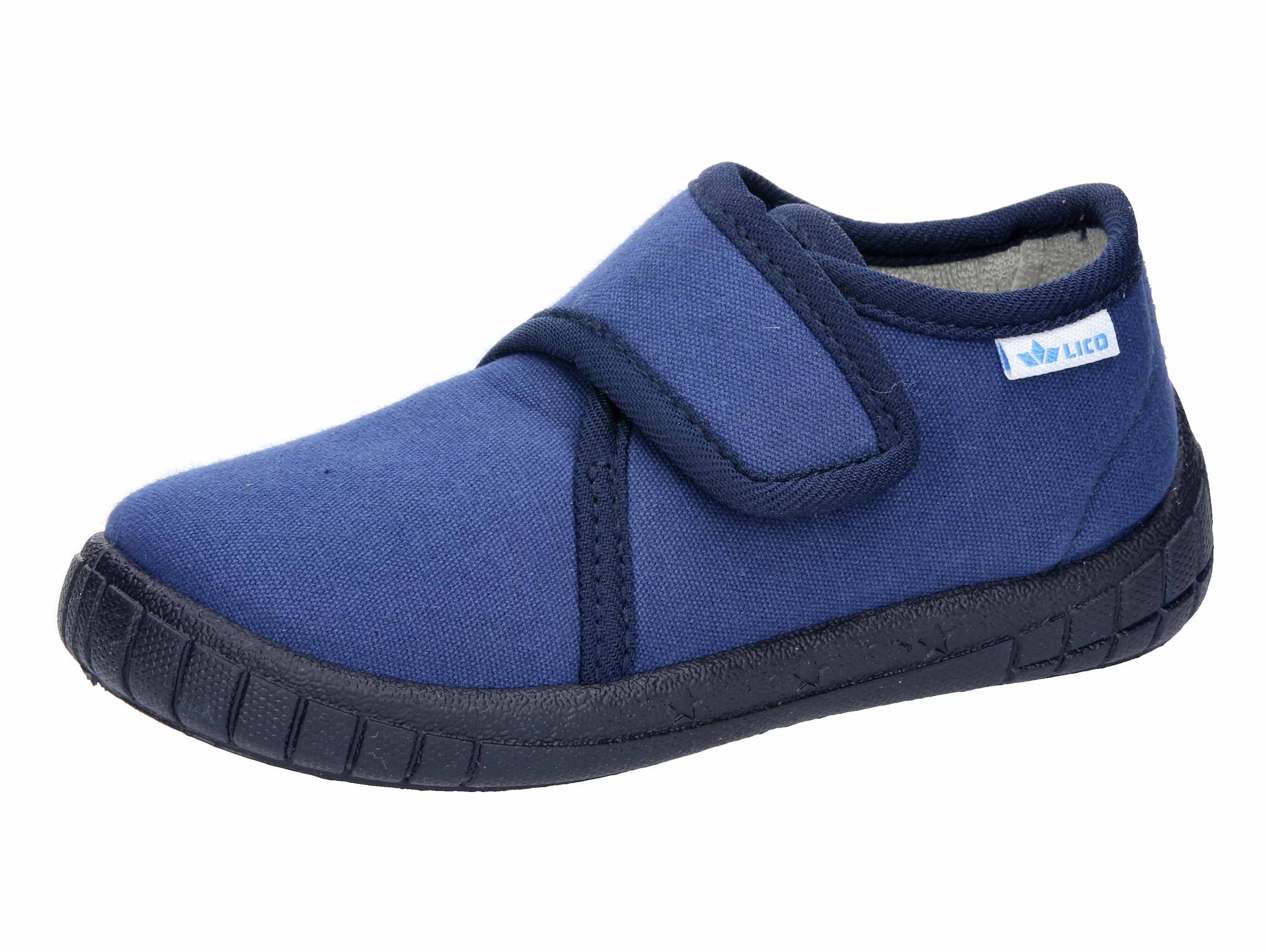 LICO Jungen Hausschuh "Hausschuh Cookie Boy", Gr. 24, blau, Synthetik, Schuhe