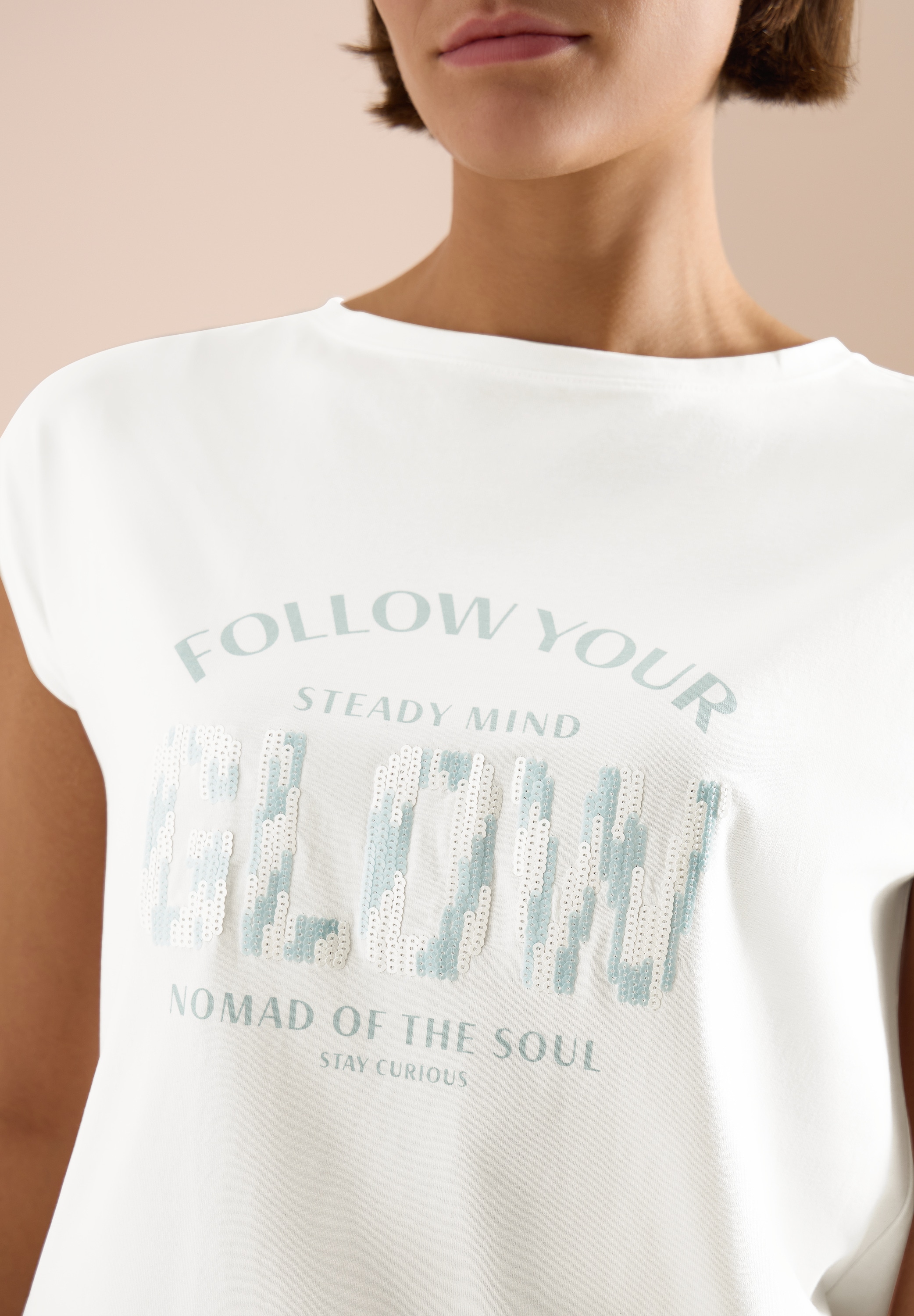 Cecil Kurzarmshirt Sommershirt mit Knotendetail