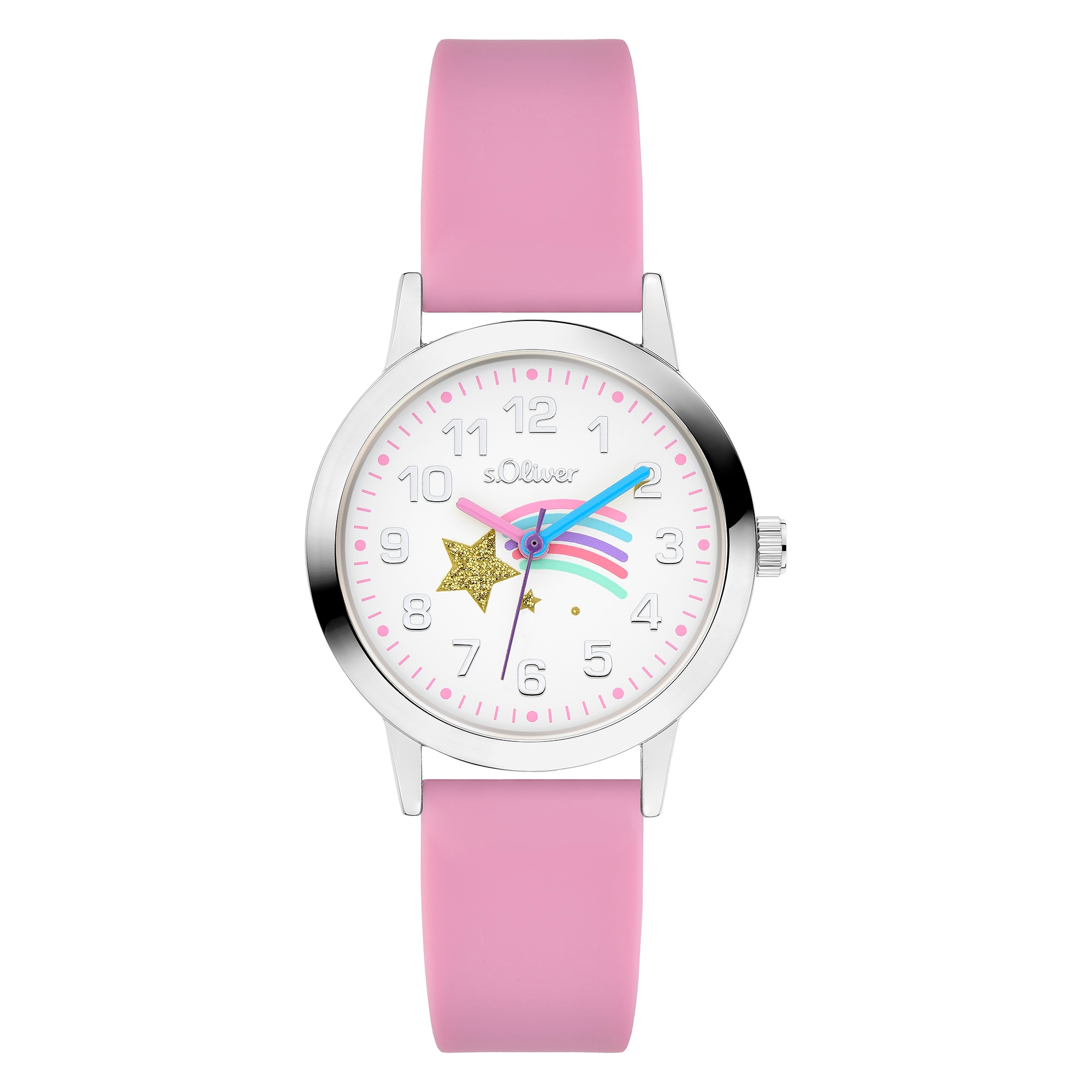 s.Oliver Quarzuhr »The Twinkle Fun« Armbanduhr, Silikonarmband, Kinderuhr, Mädchen, analog