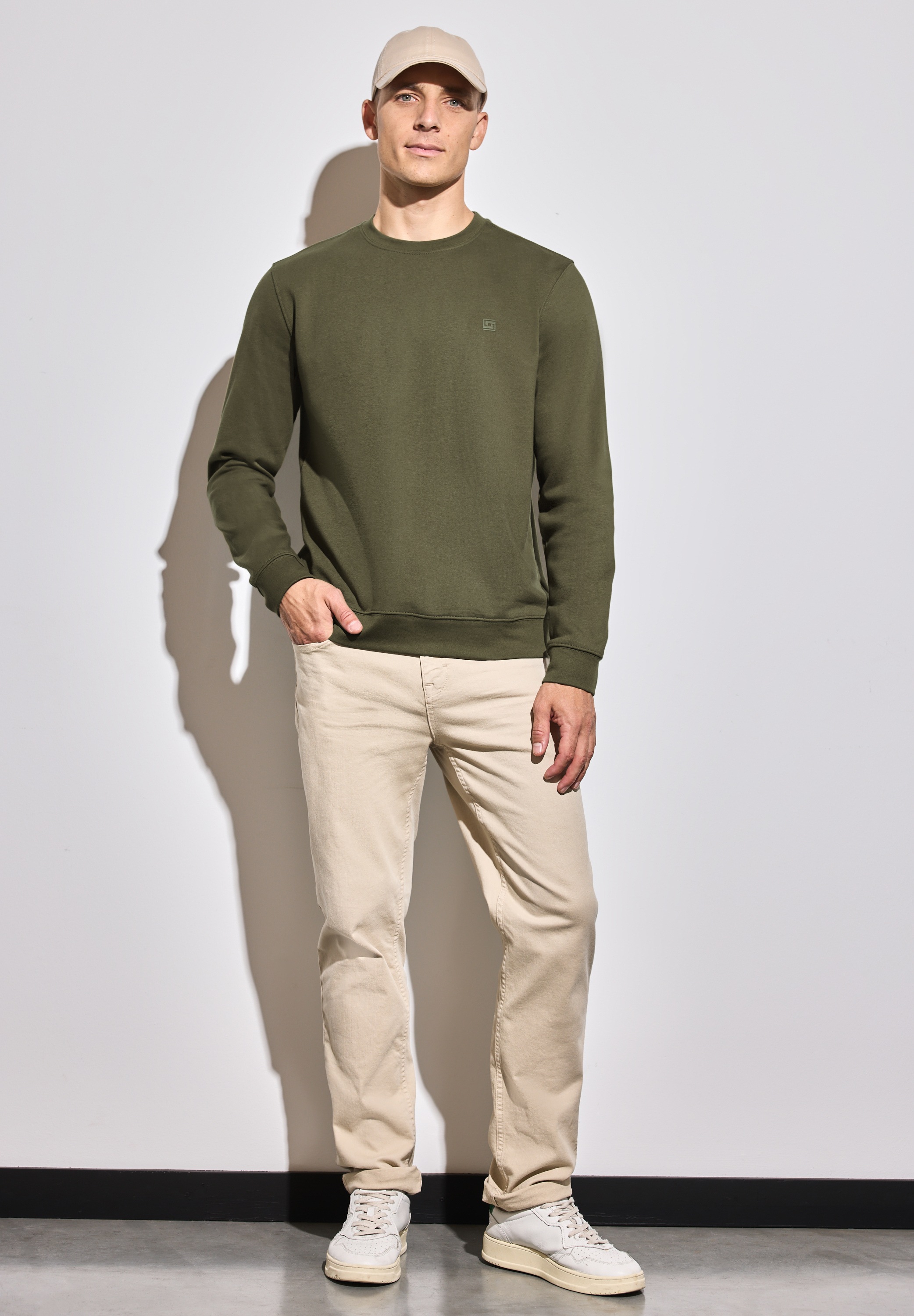 STREET ONE MEN Sweatshirt, im soften Baumwoll-Mix