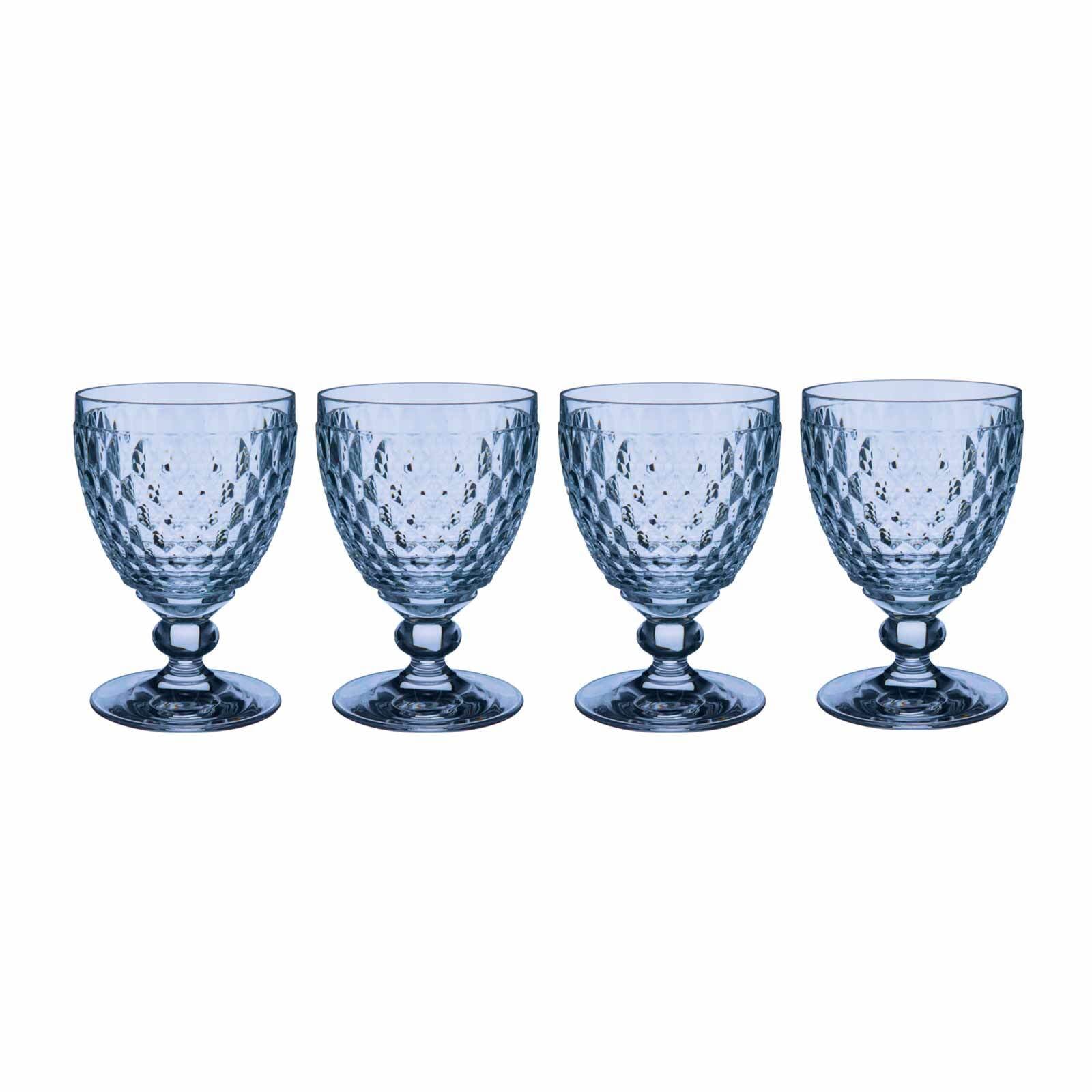 VILLEROY & BOCH Rotweinglas "Rotweingläser Boston Coloured 310 ml 4er Set", blau, Trinkgefäße
