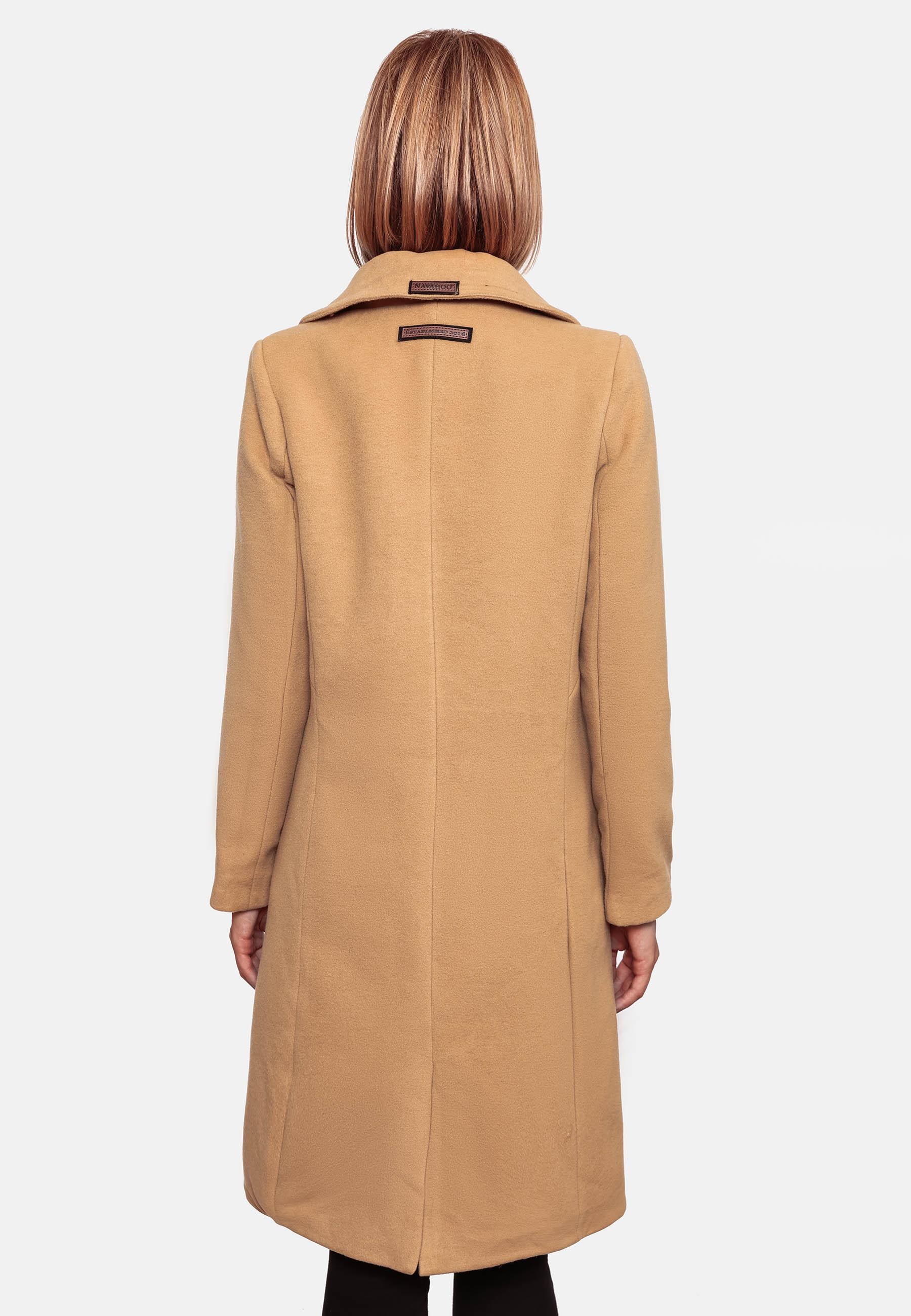 Navahoo Wintermantel »Wooly«, edler Damen Trenchcoat in Wollmantel-Optik
