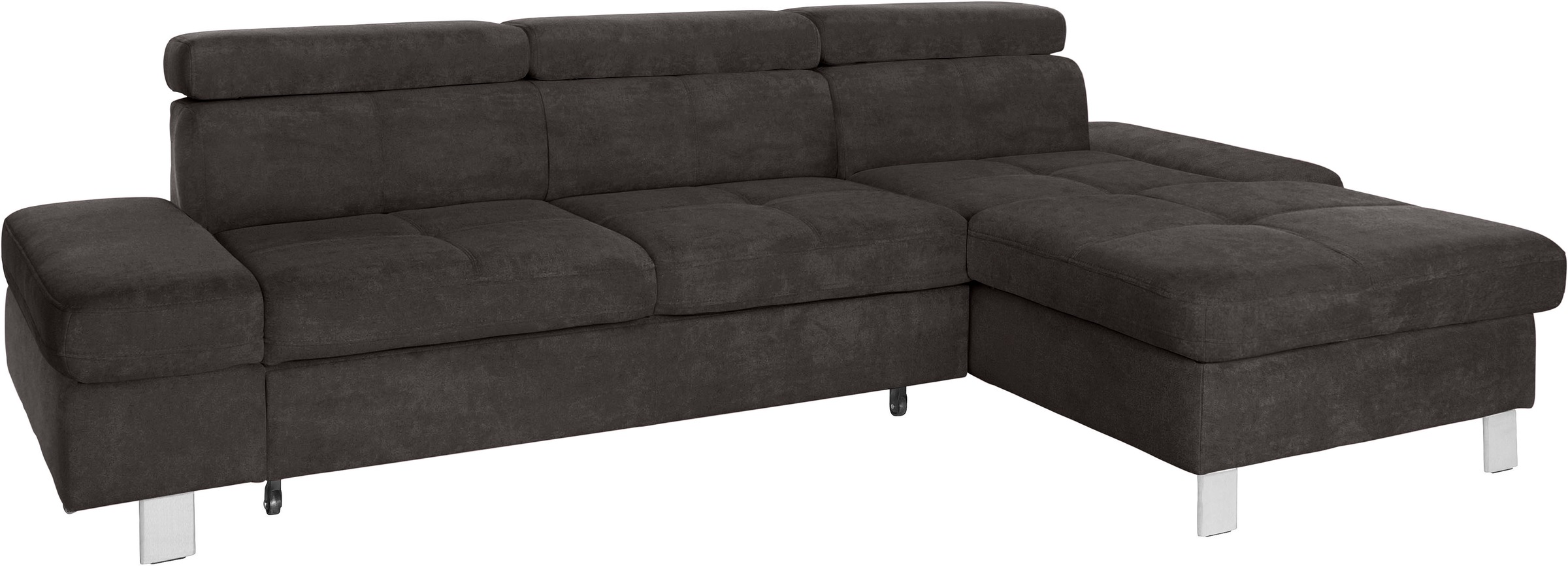 exxpo - sofa fashion Ecksofa »Fiji, hochwertige Detailverarbeitung im Sitz und Rücken, L-Form«, bequem durch Kopf- und Armteilverstellung, wahlweise mit Bettfunktion