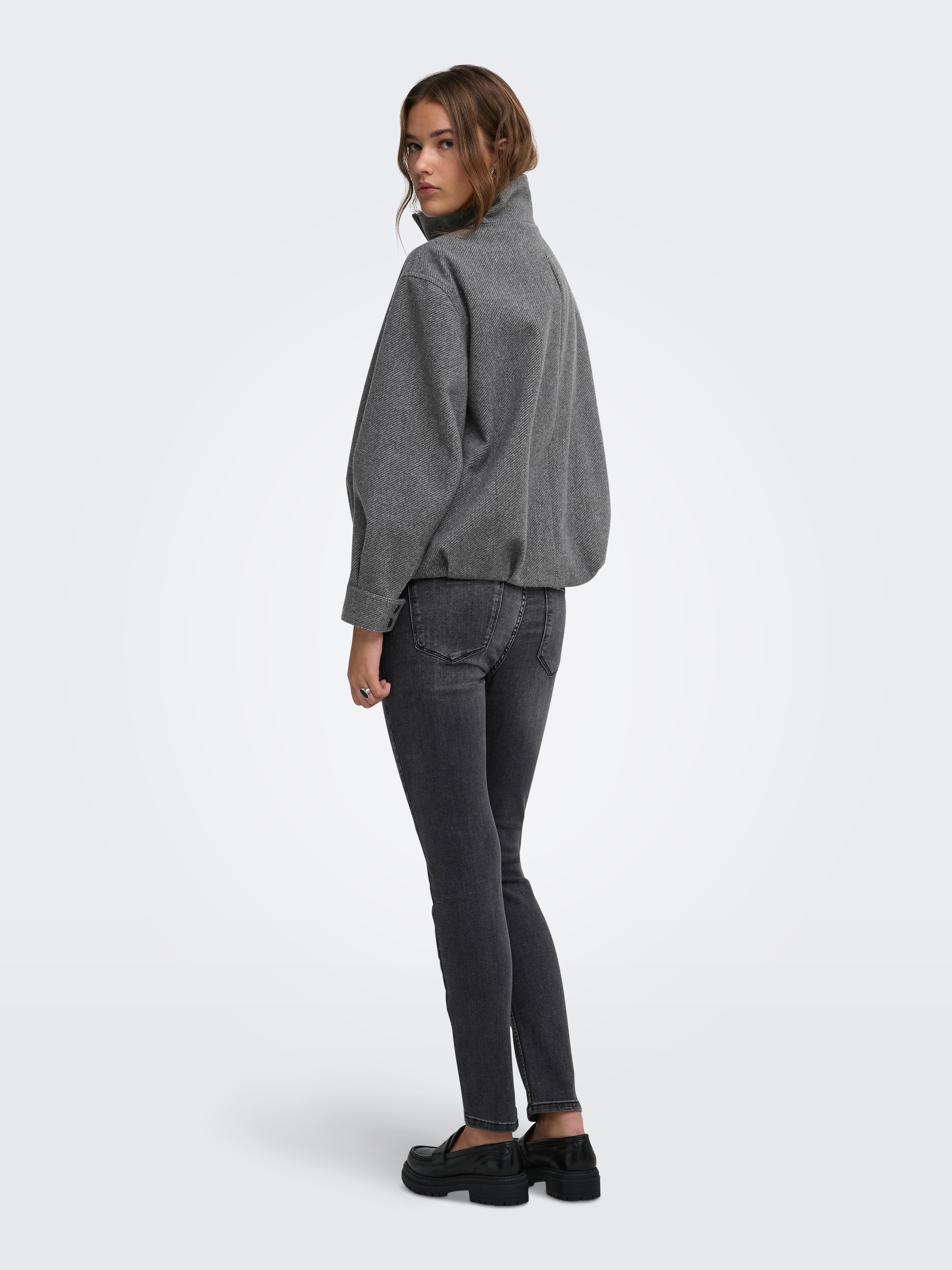 ONLY Kurzjacke »ONLASTA HIGH COLLAR BOMBER JACKET OTW« Kunstfaser