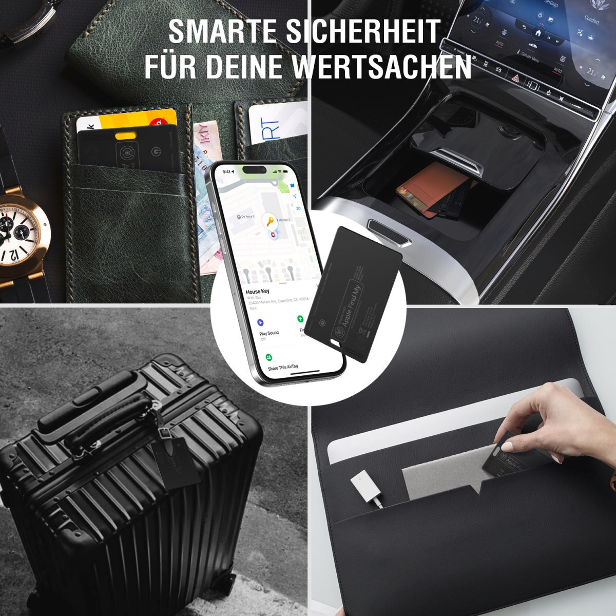 4smarts GPS-Tracker »SkyTag Card ReCharge«, SkyTag im Kreditkarten Format für dein Portemonnaie