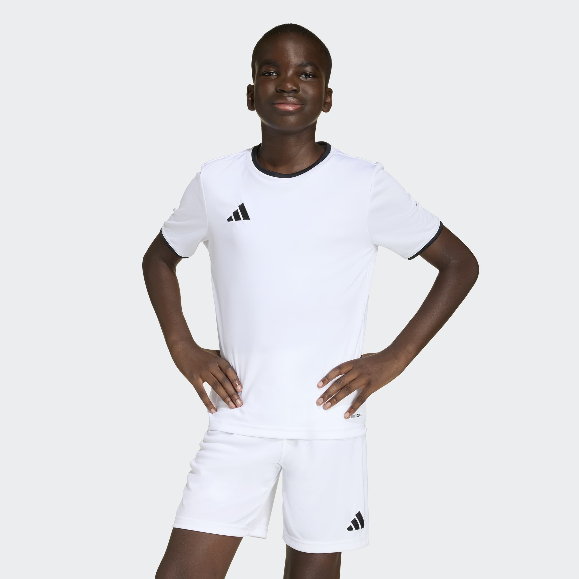 Fußballtrikot ADIDAS PERFORMANCE "ENTRADA26 TRIKOT KIDS", Jungen, Gr. 164, weiß, schwarz, Obermaterial: 100% Polyester, Rundhals, Trikots Fußballtrikot 2