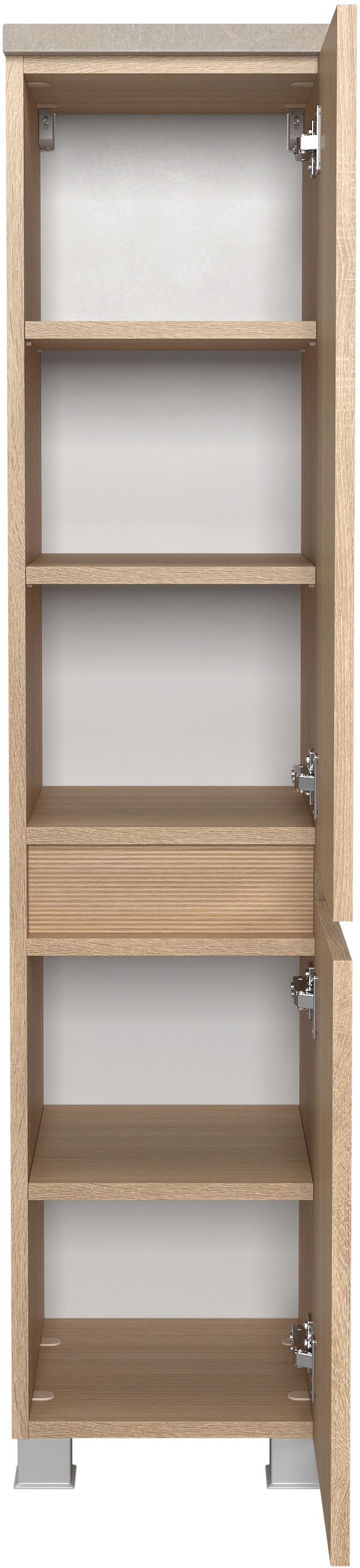 welltime Badmöbel-Set »Set 110 cm breit, Badmöbel mit LED-Beleuchtung«, Held Möbel, 3tlg. Waschtisch-Set, Eixo