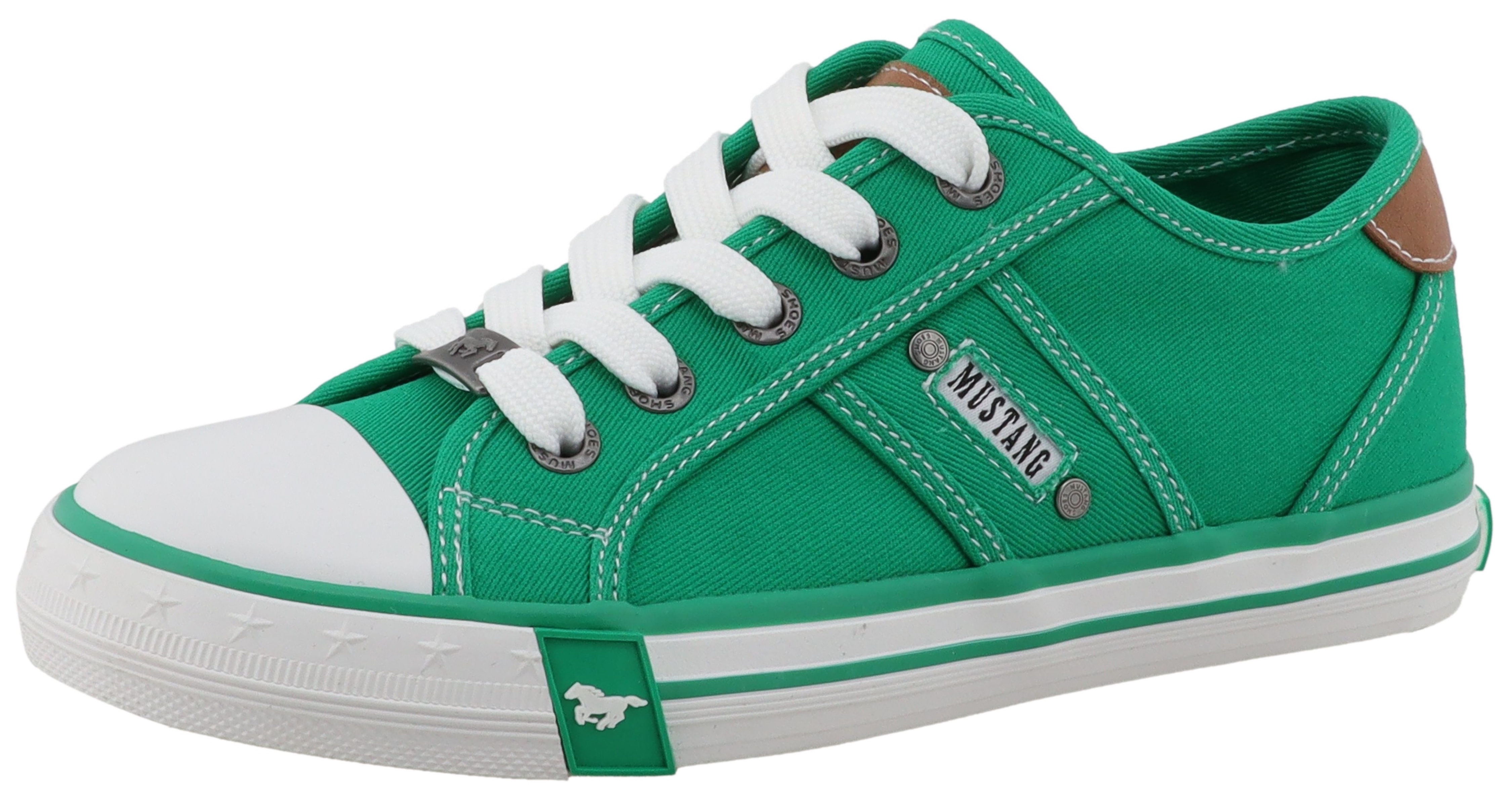 Mustang Shoes Sneaker "Gaspare" Freizeitschuh, Halbschuh, Schnürschuh mit auffälliger Kontrastnaht