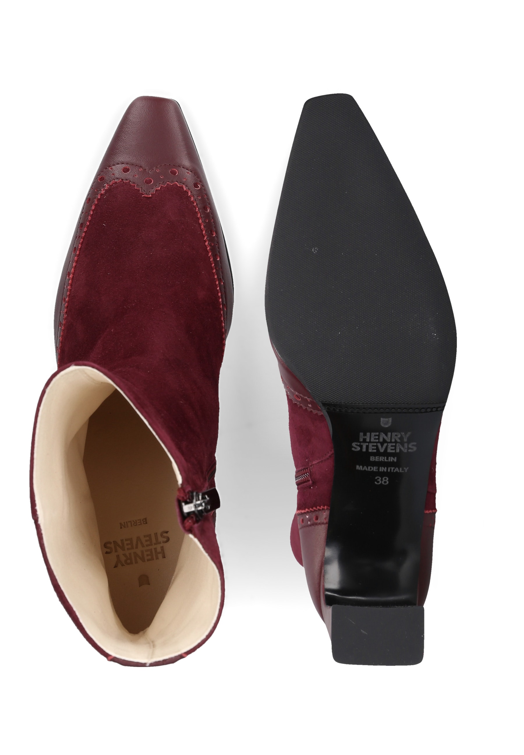 Henry Stevens Schlupfboots »Madison ZB70«  Damen Stiefelette mit Absatz handgefertigt, Lederschuh