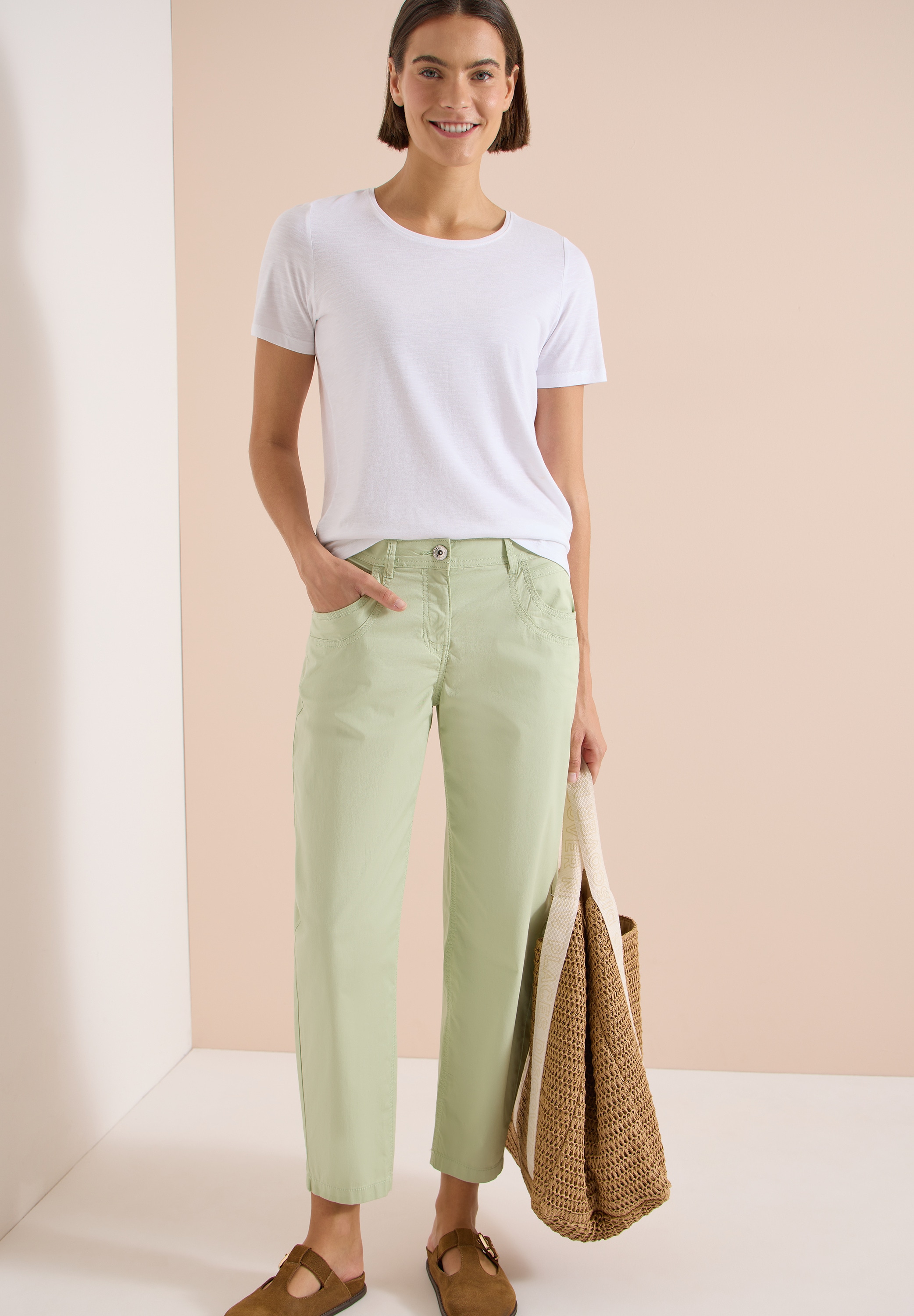 Cecil Stoffhose »Style Scarlett«  Barrel Leg Hose in Papertouch Qualität und mit Stretch
