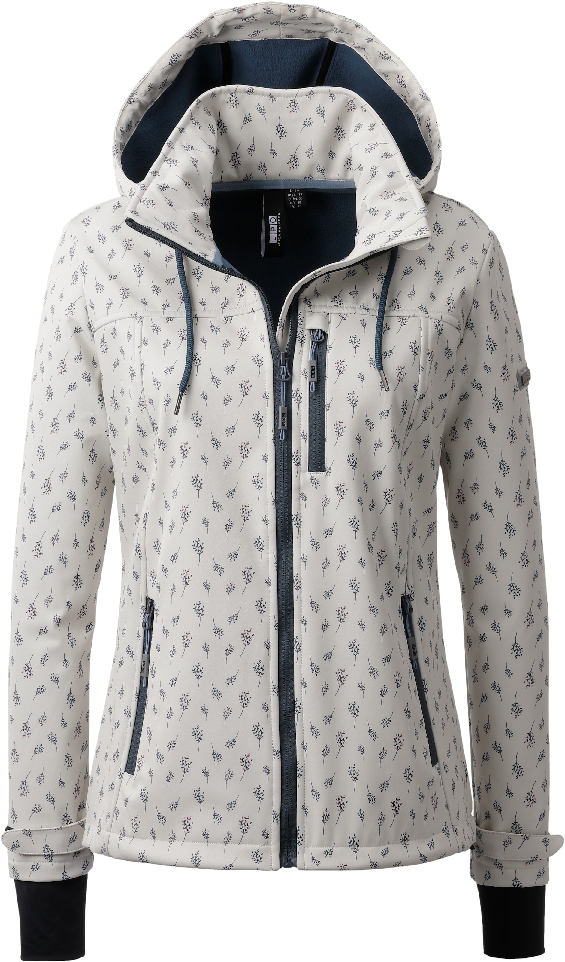 Softshelljacke »SHELBY PEAK VI Women«, leichte Softshelljacke mit All-Over-Print und...