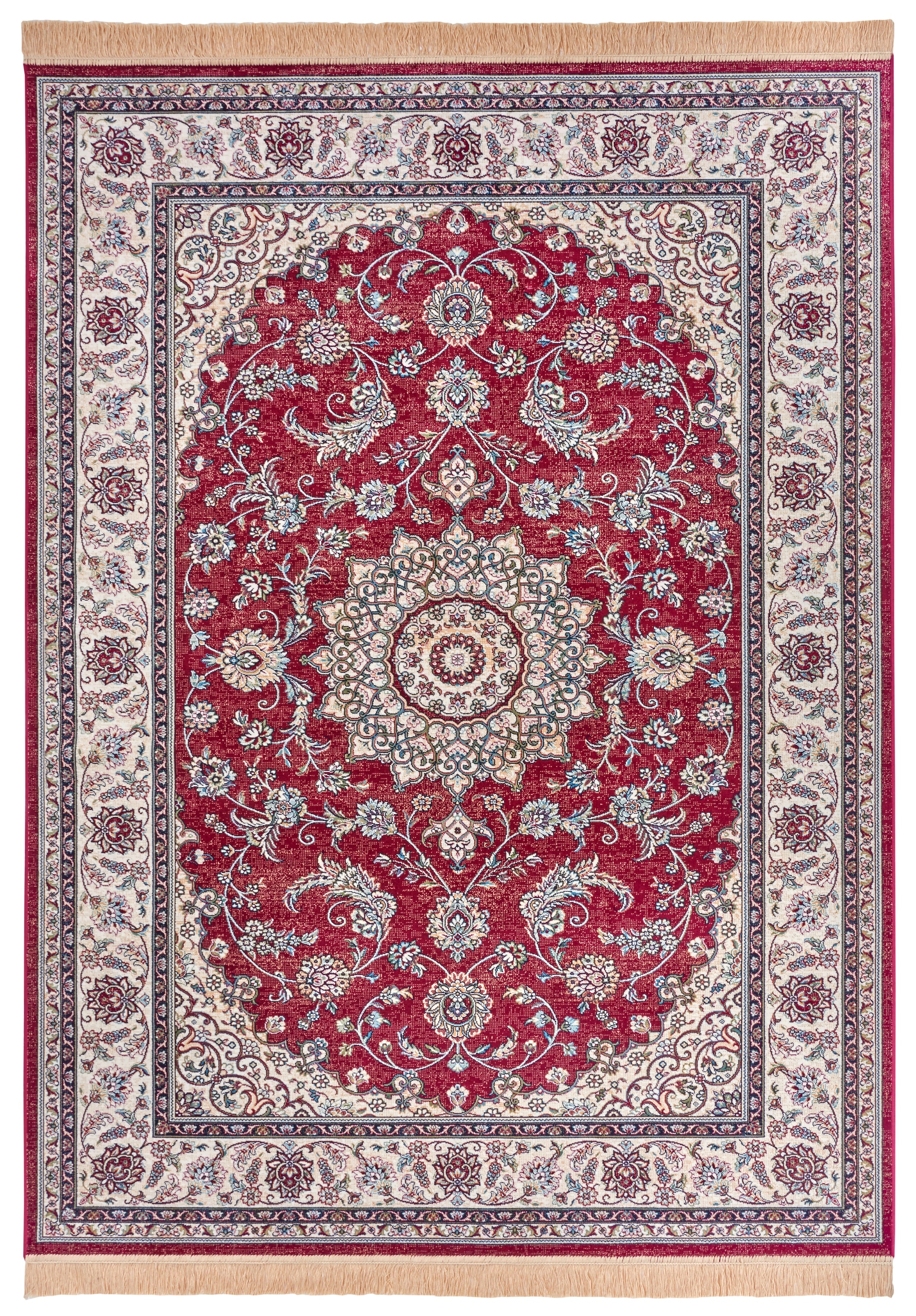 freundin Home Collection Teppich »Almas«, rechteckig, 3 mm Höhe, Orient-Design, Vintage-Look, Fransen,...