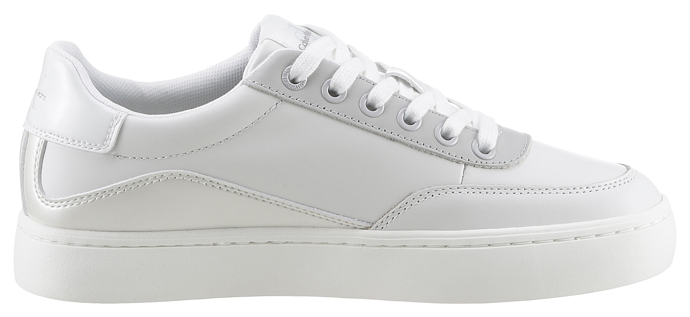 Calvin Klein Jeans Sneaker »CLASSIC CUPSOLE LOW LACE LTH ML«, mit Logoschriftzug, Freizeitschuh, Halbschuh, Schnürschuh