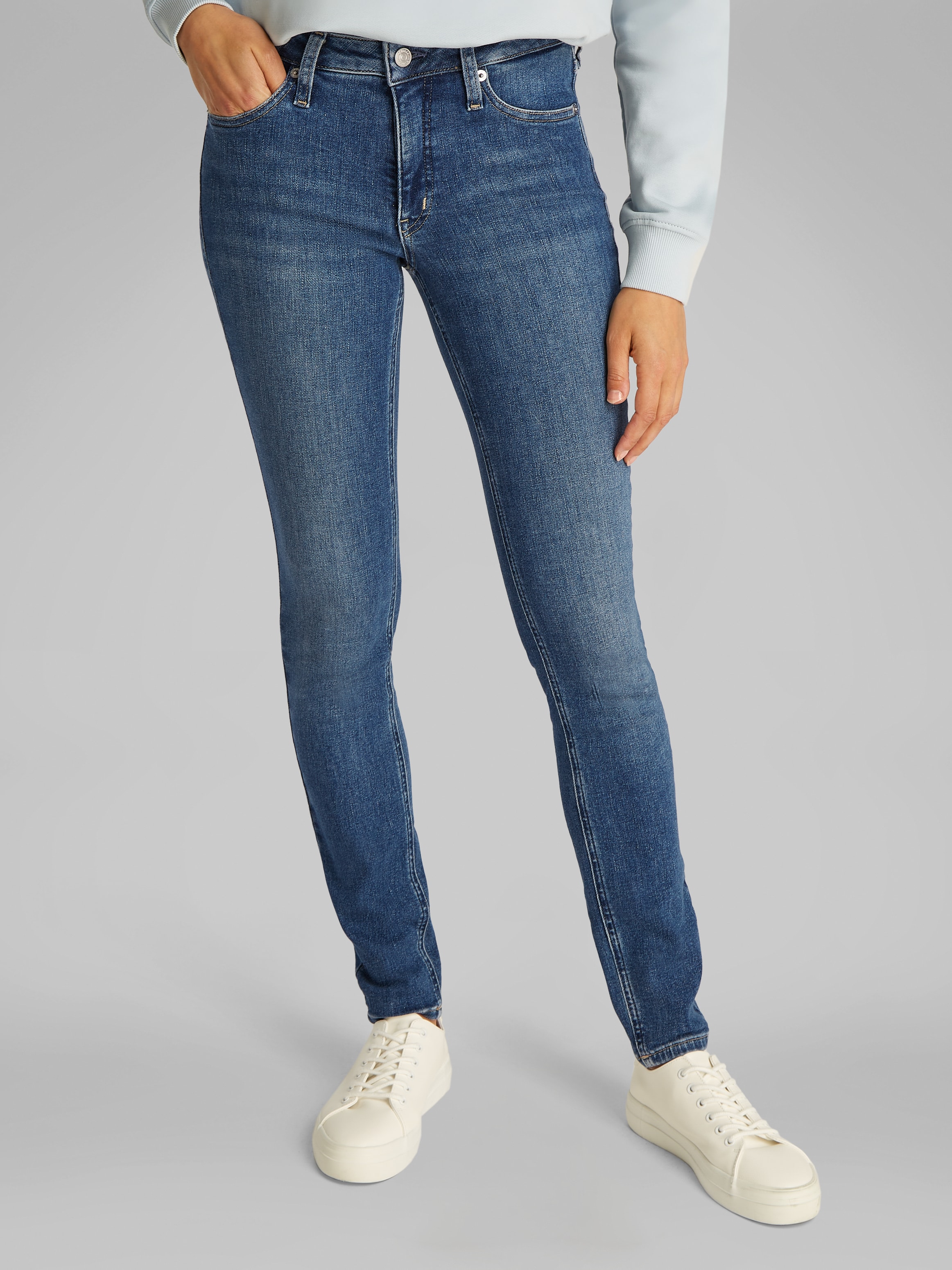 Calvin Klein Jeans Skinny-fit-Jeans "MID RISE SKINNY", in cooler Waschung günstig online kaufen