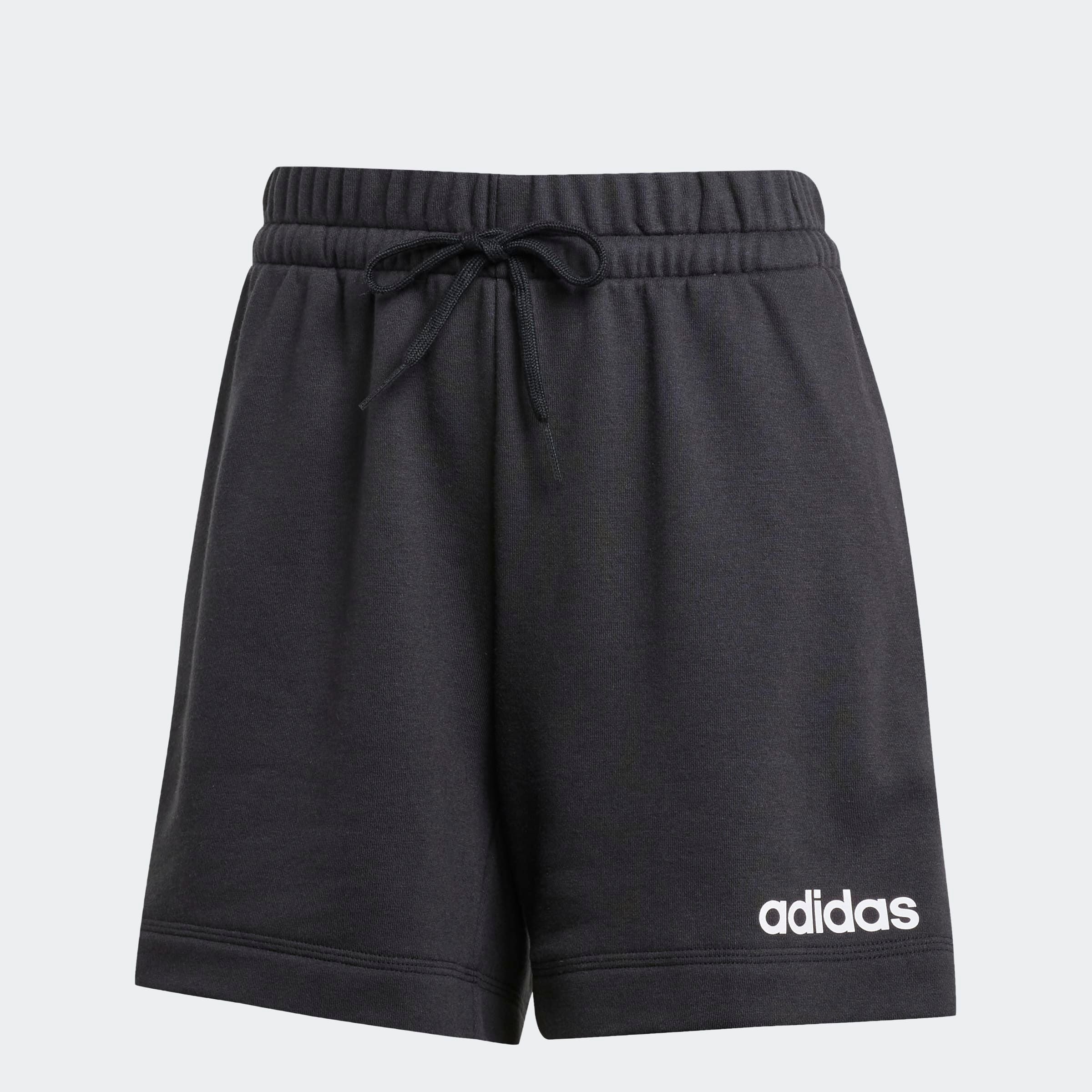 adidas Sportswear Shorts »W LIN FT SHO«, (1 tlg.), Mitelhoher Bund mit Kordelzug, aus weichem French Terry