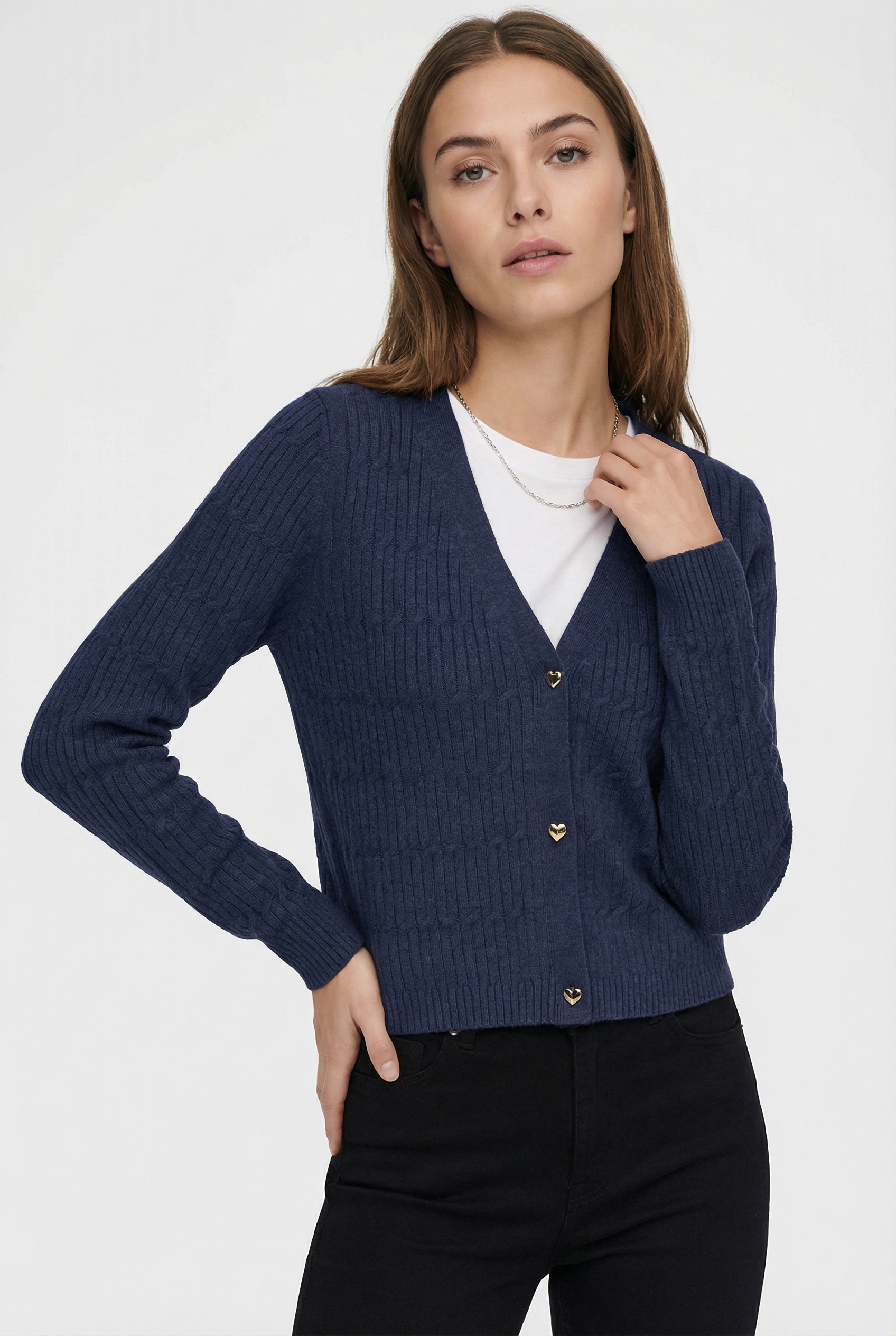 ONLY Strickjacke "ONLKATIA LS CABLE V-NECK CARDIGAN CC KNT" günstig online kaufen