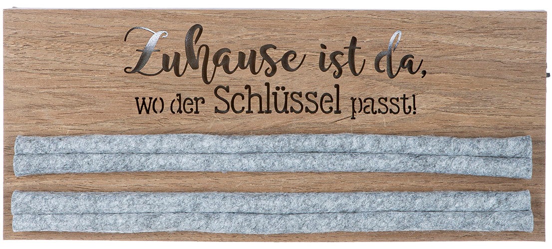 GILDE Schlüsselkasten "LED Schlüsselbrett mit Spruch" günstig online kaufen