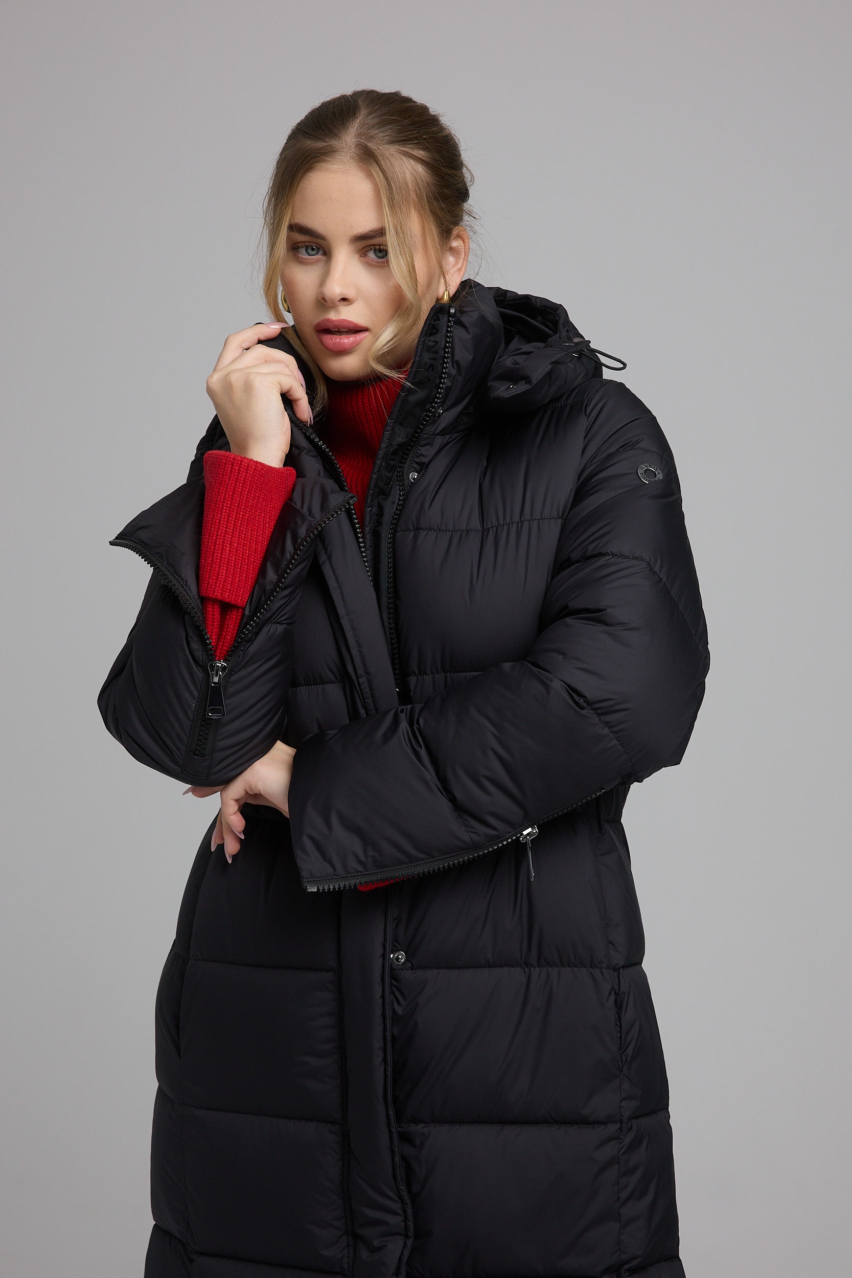 Thumbnail - MANISA Steppmantel, mit Stehkragen und abnehmbarer Kapuze