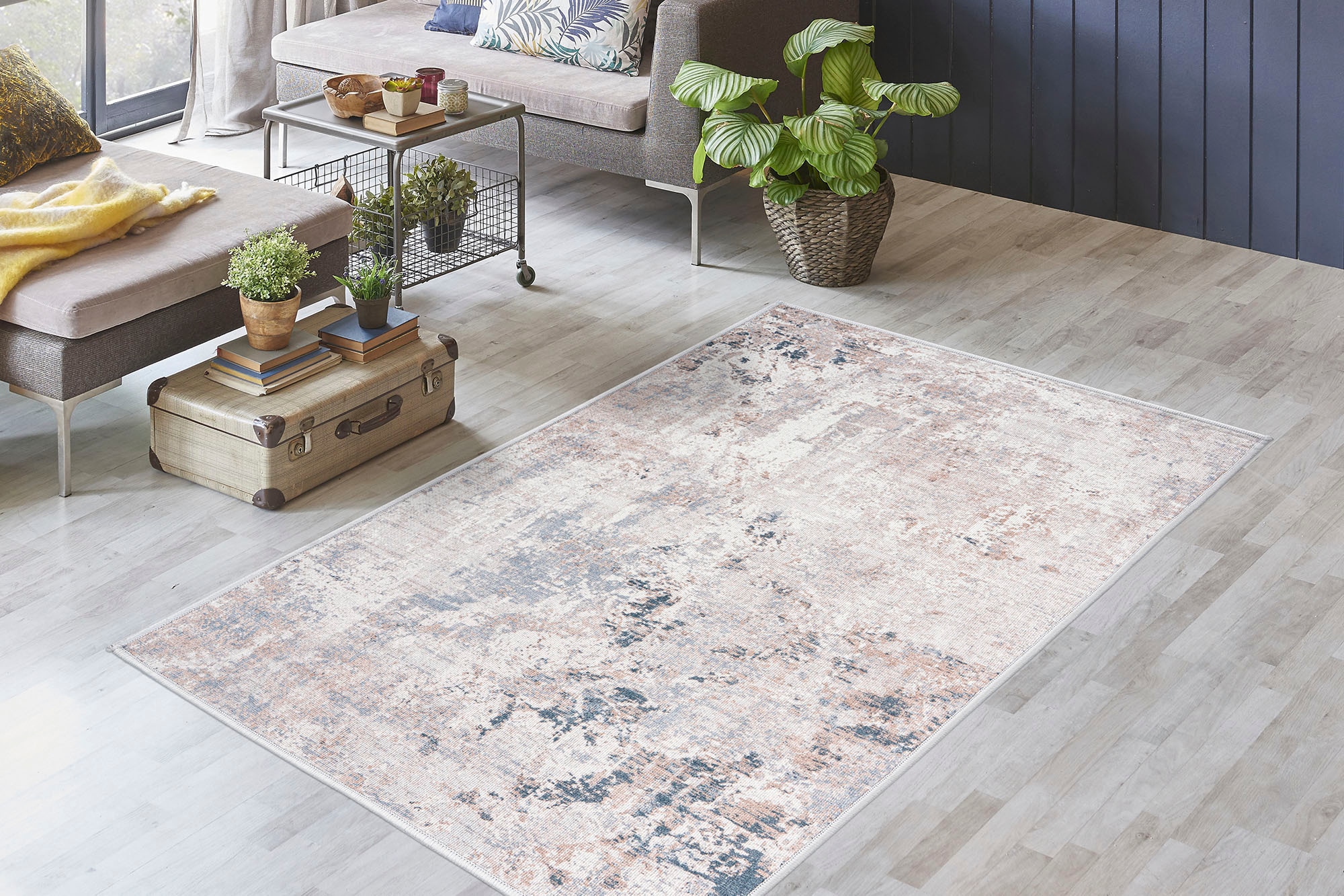 Kayoom Teppich »Maika 700«, rechteckig, 6 mm Höhe, Flachgewebe